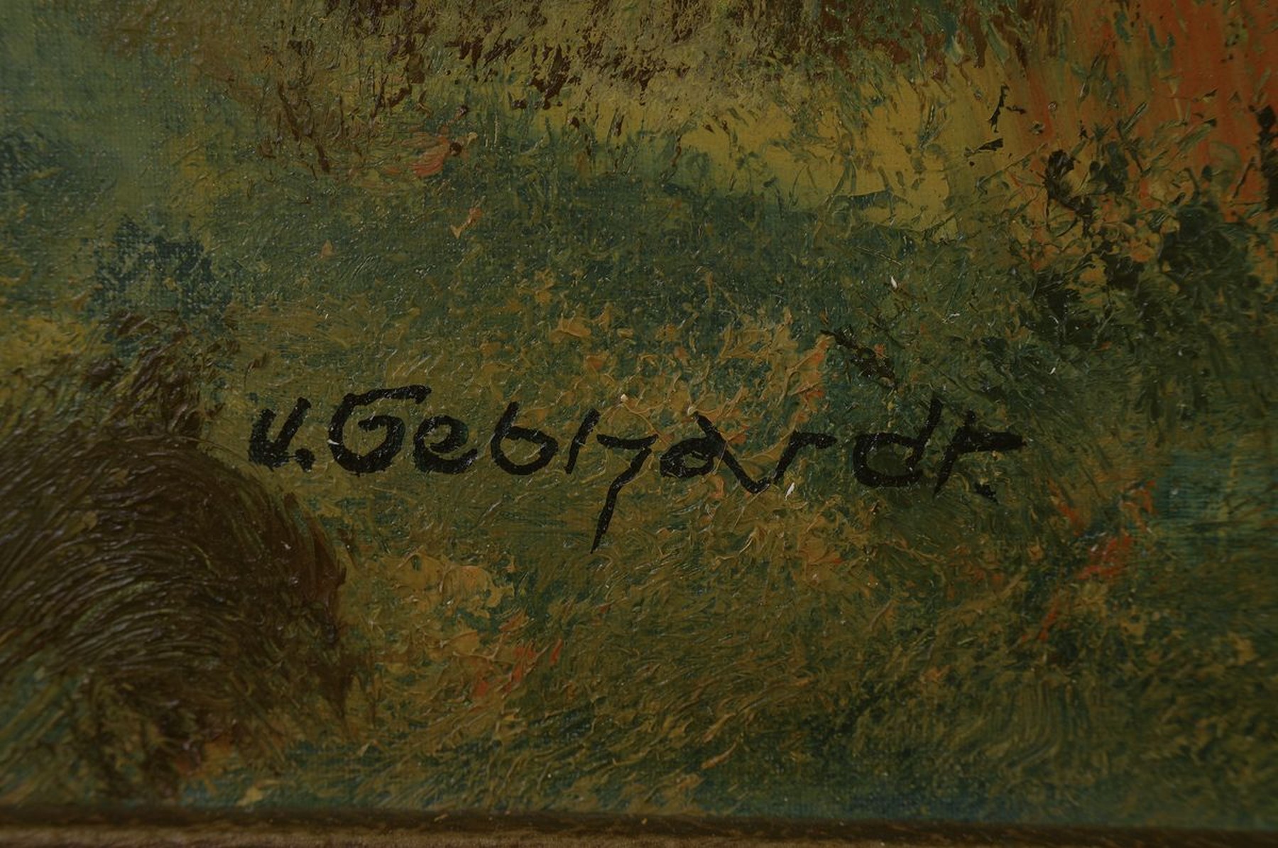 Detail a: Johannes Gebhardt, 1898-1970 Lampertheim, Studium an der Akademie Frankfurt u. am Städel, hier: Blick auf den Totenkirchl im Wilden Kaiser (Tirol), ...