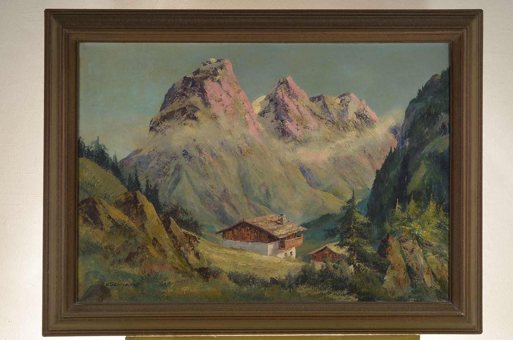 Detail k: Johannes Gebhardt, 1898-1970 Lampertheim, Studium an der Akademie Frankfurt u. am Städel, hier: Blick auf den Totenkirchl im Wilden Kaiser (Tirol), ...