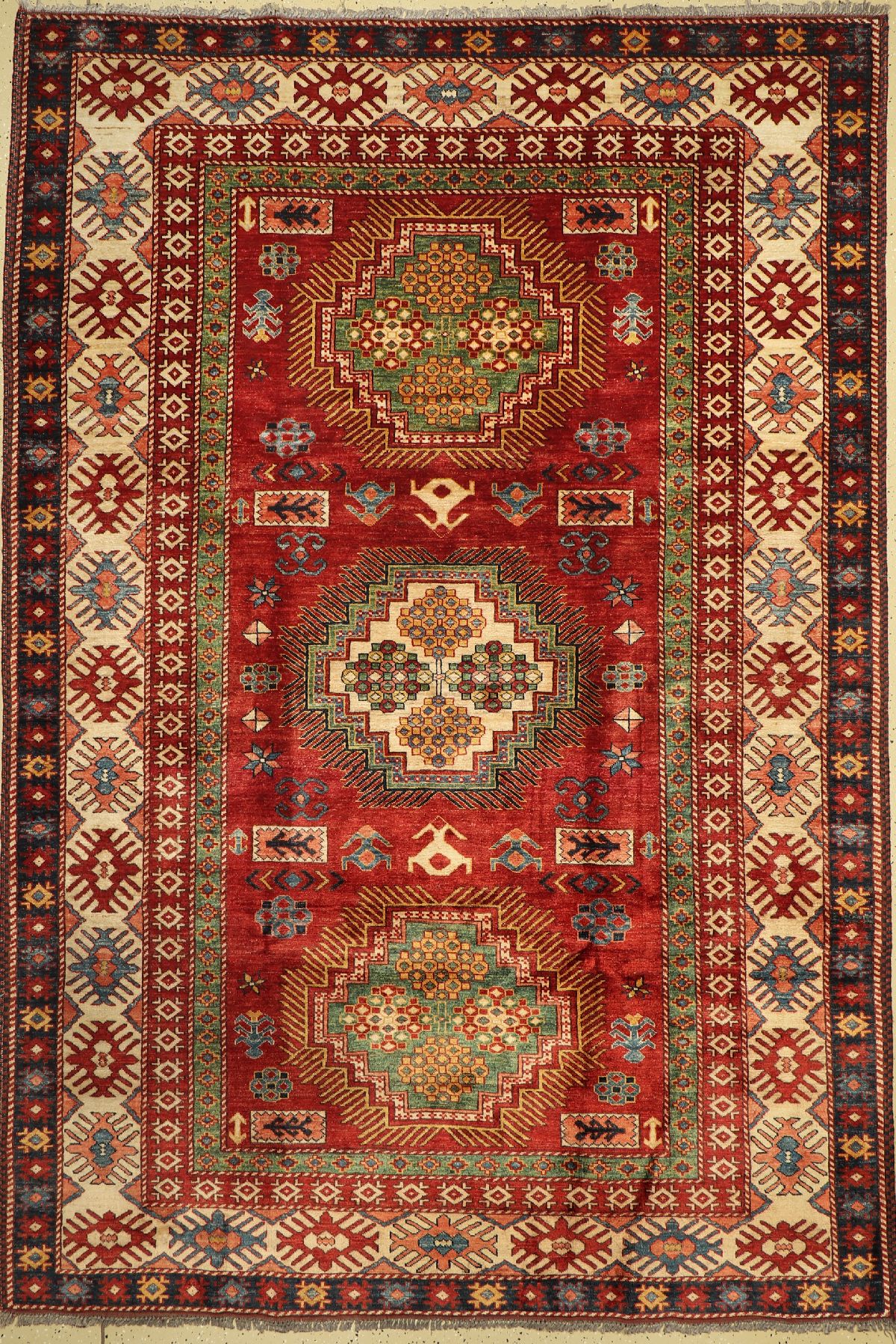 Kazak, Pakistan, ca 40 Jahre, Wolle auf Baumwolle, ca. 286 x 198 cm, EHZ: 2