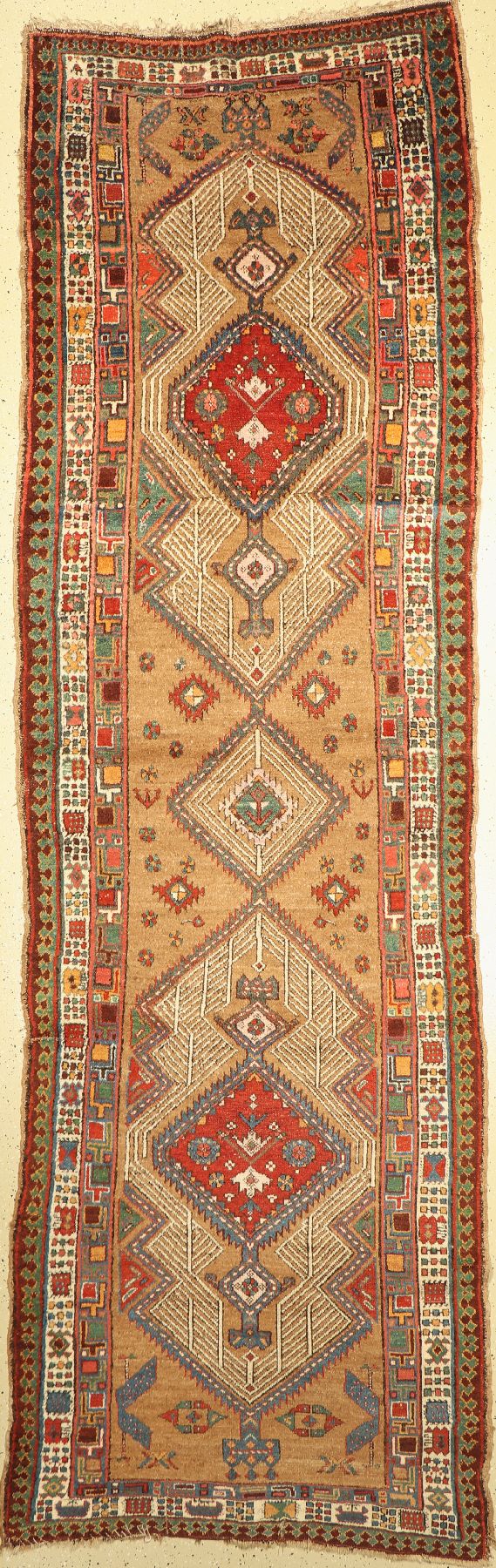 Nordwest Persien, antik, um 1900, Wolle aufWolle, ca. 404 x 130 cm, EHZ: 4