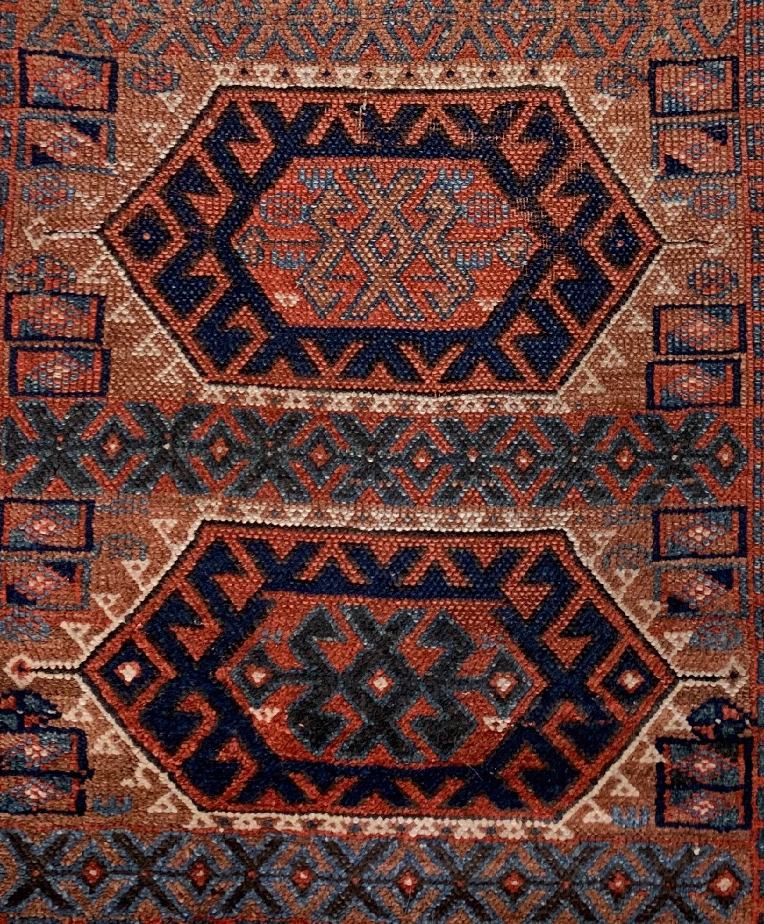 Detail a: Saujbulag Jaf antik, Persien, um 1900, Wolle auf Wolle, ca. 106 x 66 cm, EHZ: 2-3