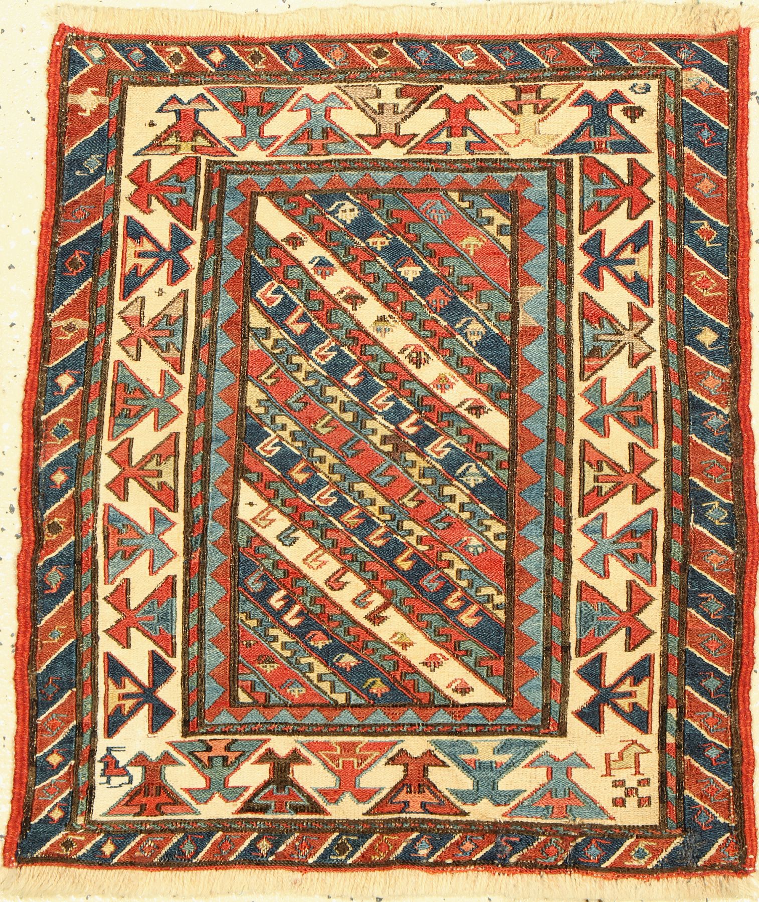 Shahsawan Sumak Taschenfront, Persien, um 1900, Wolle auf Wolle, ca. 54 x 48 cm, EHZ: 2-3