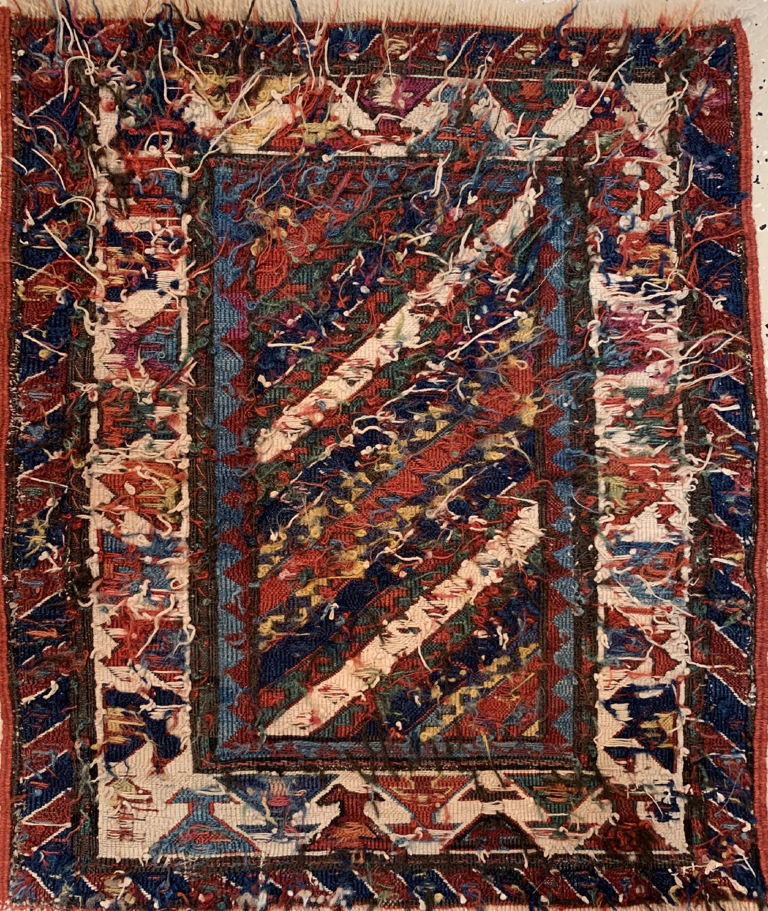 Detail c: Shahsawan Sumak Taschenfront, Persien, um 1900, Wolle auf Wolle, ca. 54 x 48 cm, EHZ: 2-3
