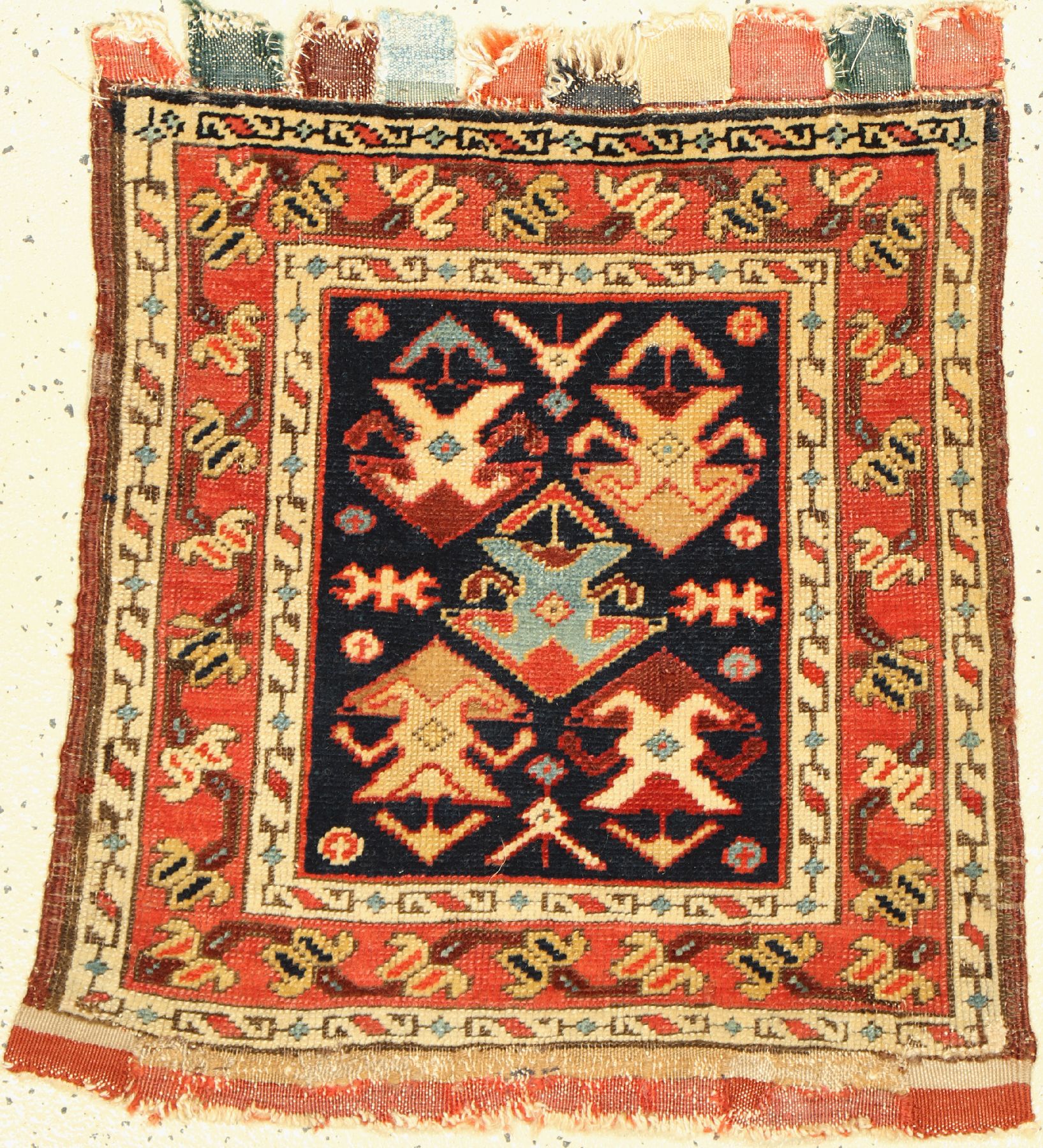 Shahsawan Taschenfront, Persien, um 1900, Wolle auf Wolle, ca. 54 x 52 cm, EHZ: 3