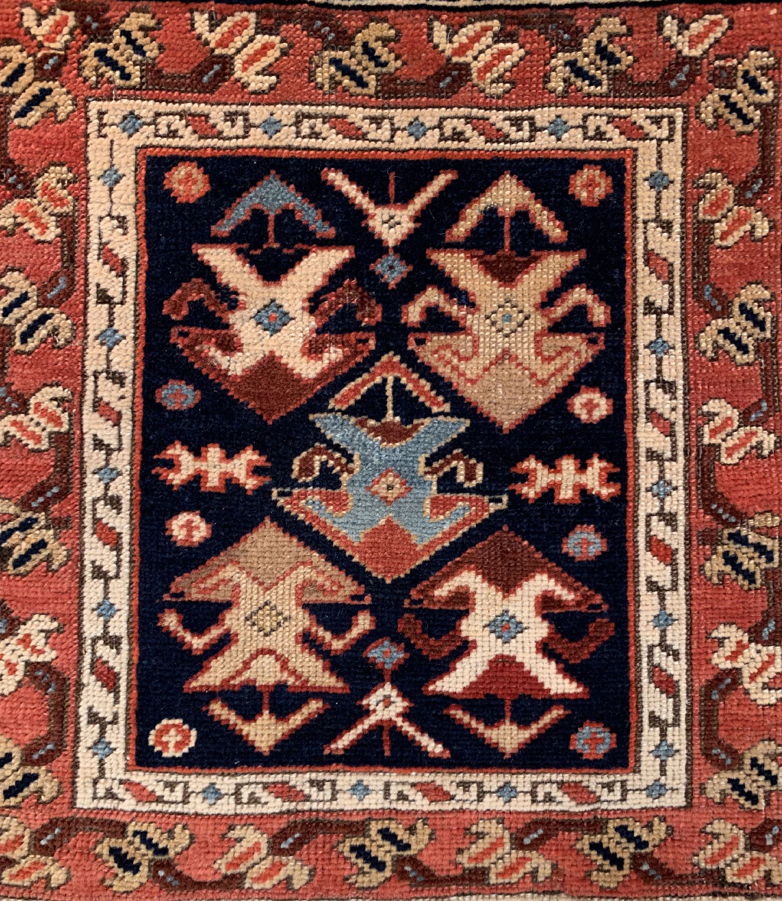 Detail a: Shahsawan Taschenfront, Persien, um 1900, Wolle auf Wolle, ca. 54 x 52 cm, EHZ: 3