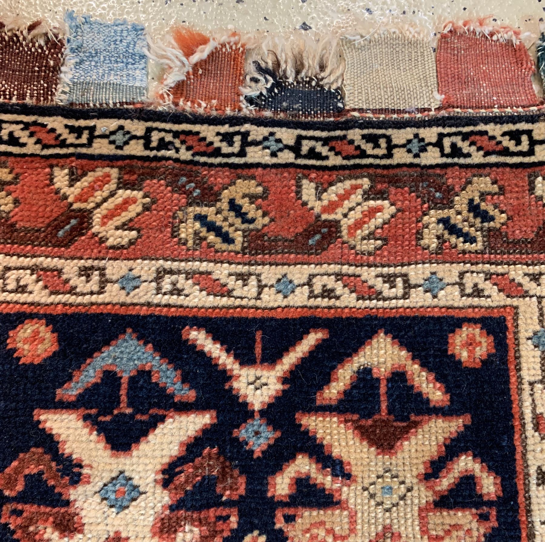 Detail b: Shahsawan Taschenfront, Persien, um 1900, Wolle auf Wolle, ca. 54 x 52 cm, EHZ: 3