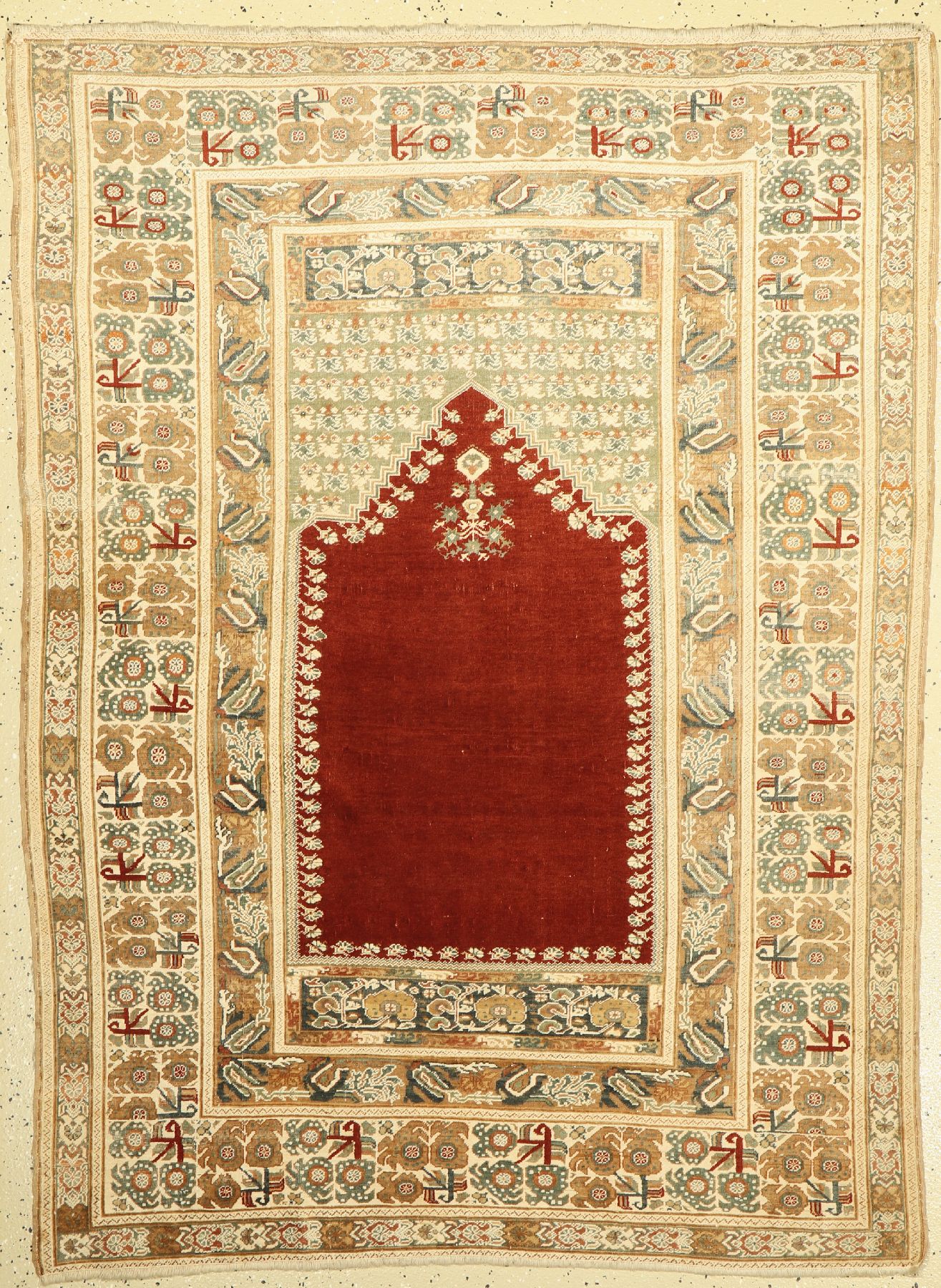 Panderma alt, Türkei, um 1920, Wolle geknüpft auf Baumwolle, ca. 167 x 125 cm, EHZ: 3