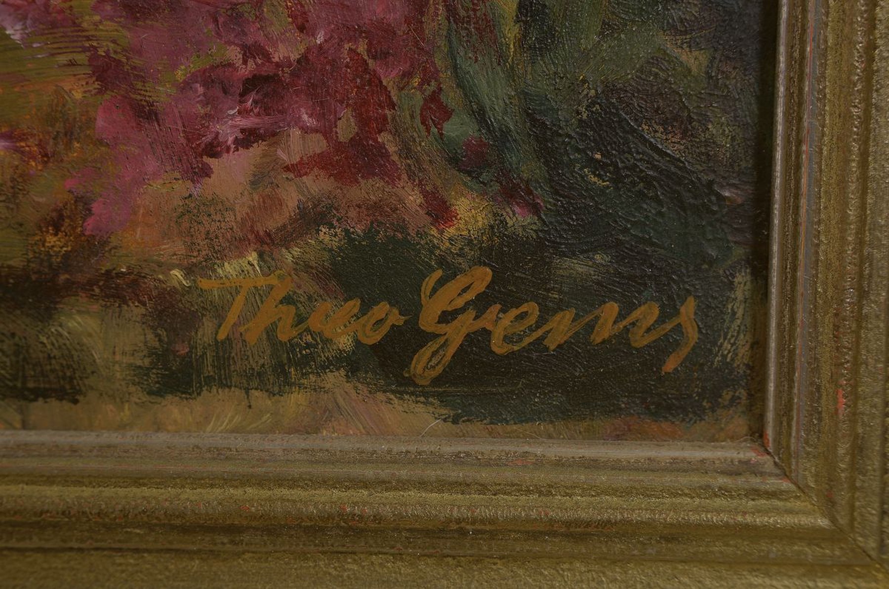 Detail a: Theo Gems, pfälzer Maler, 189 Eberbach/Neckar - 1976 Schifferstadt, Schüler von Albert Haueisen, Friedrich Fehr und Georg Schreieck, Studium in ...