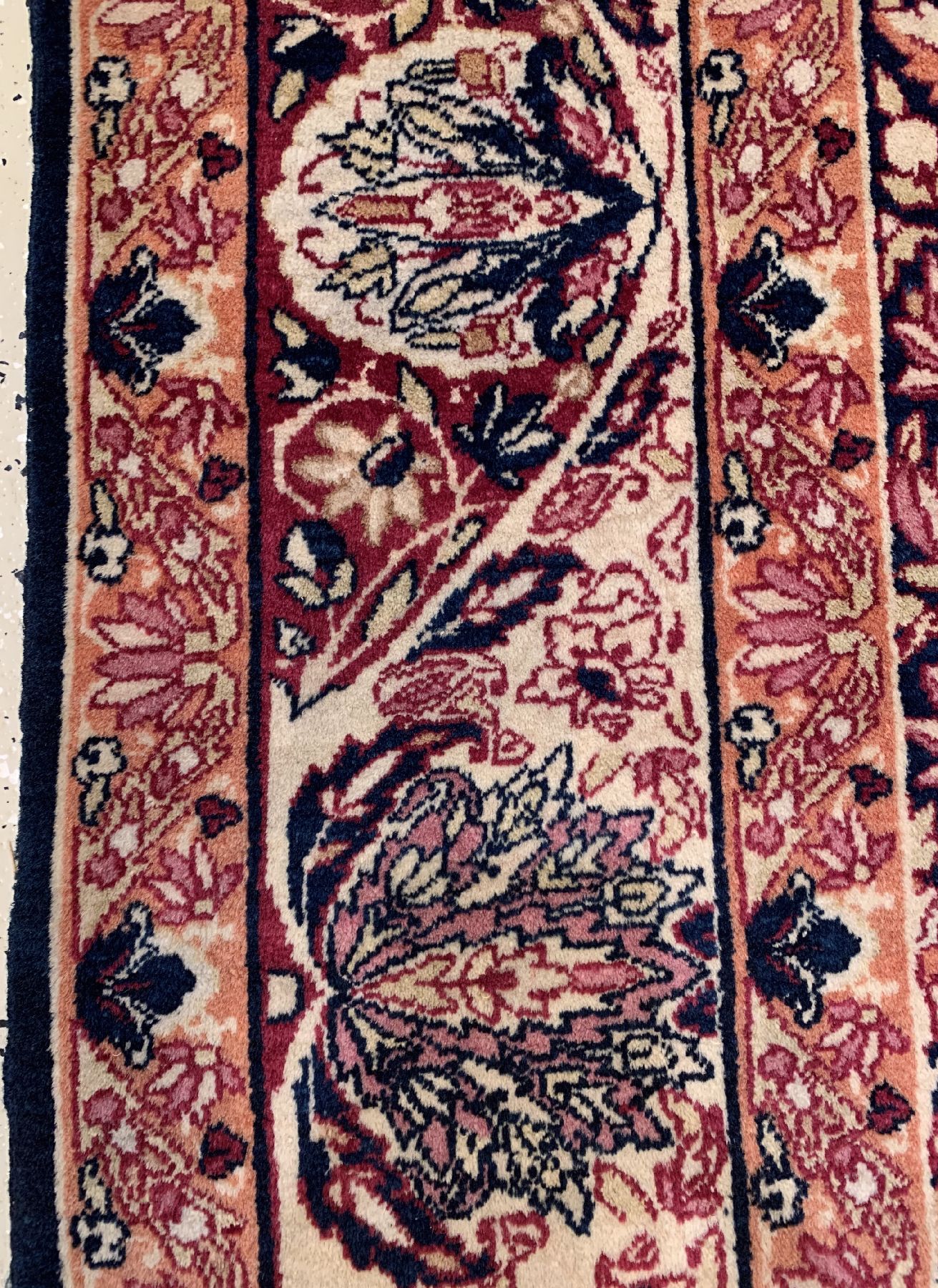 Detail f: Antiker Kerman(Lebensbaum), Persien, um 1900, Wolle geknüpft auf Baumwolle, ca. 200 x 140 cm, EHZ: 2(sehr guter Zustand)