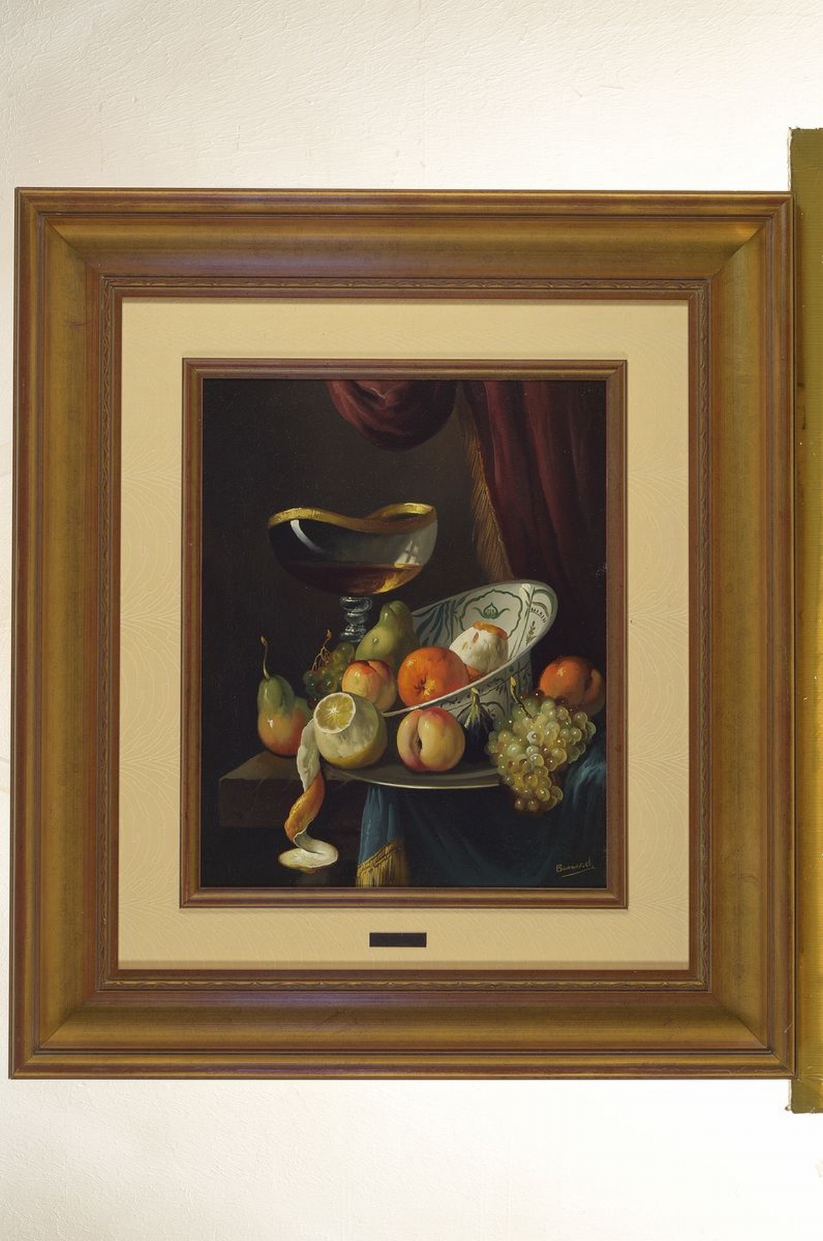 Detail k: Jose Vigo Espuig Benarroch, geb. 1947, Stillleben mit Schalen und Obst im Stil der alten Meister, feine detailreiche lasierende Malerei, signiert, ...