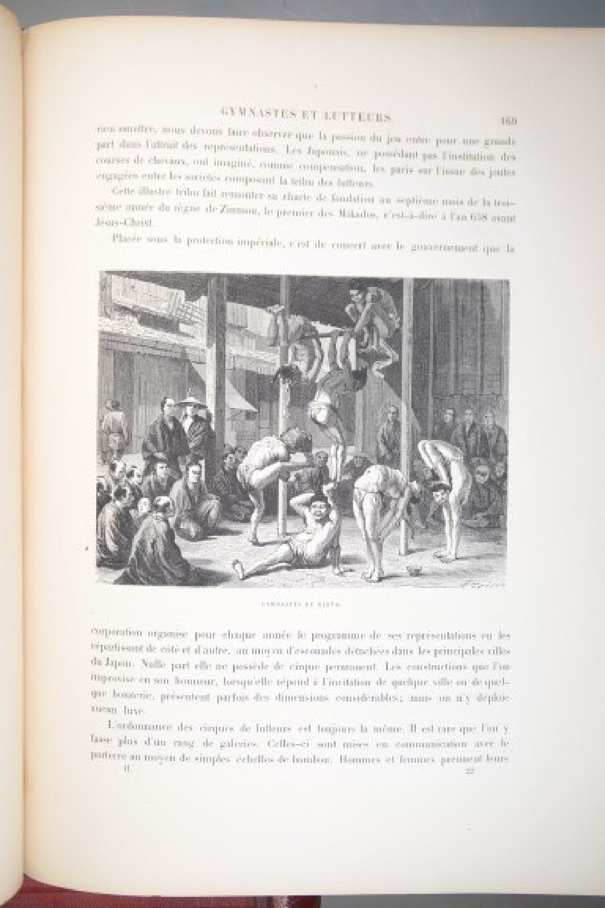 Detail f: Aime Humbert: Le Japon Illustre, Vol. I/II, Paris 1870, Erstausgabe, roter Ledereinband, Rücken teilvergoldet, Goldschnitt, 428/242 S., zahlreiche ...
