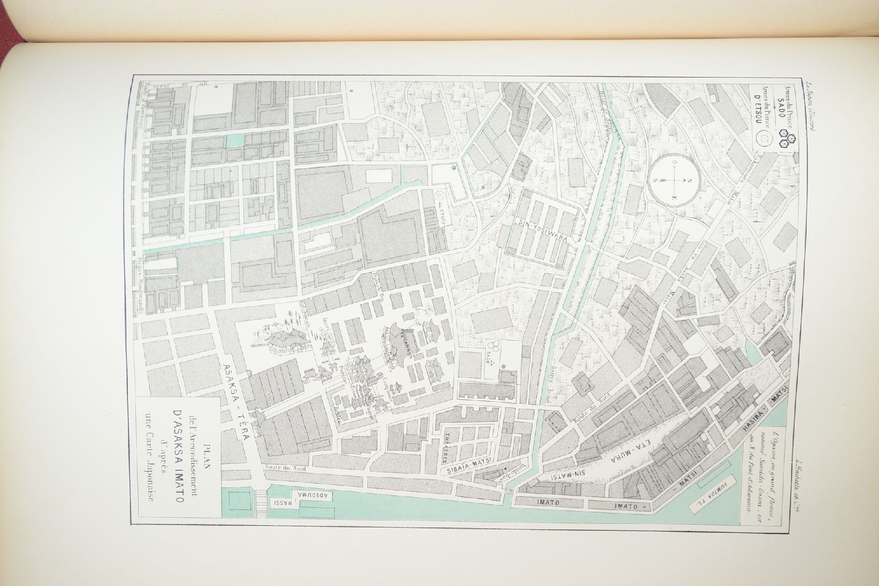 Detail g: Aime Humbert: Le Japon Illustre, Vol. I/II, Paris 1870, Erstausgabe, roter Ledereinband, Rücken teilvergoldet, Goldschnitt, 428/242 S., zahlreiche ...