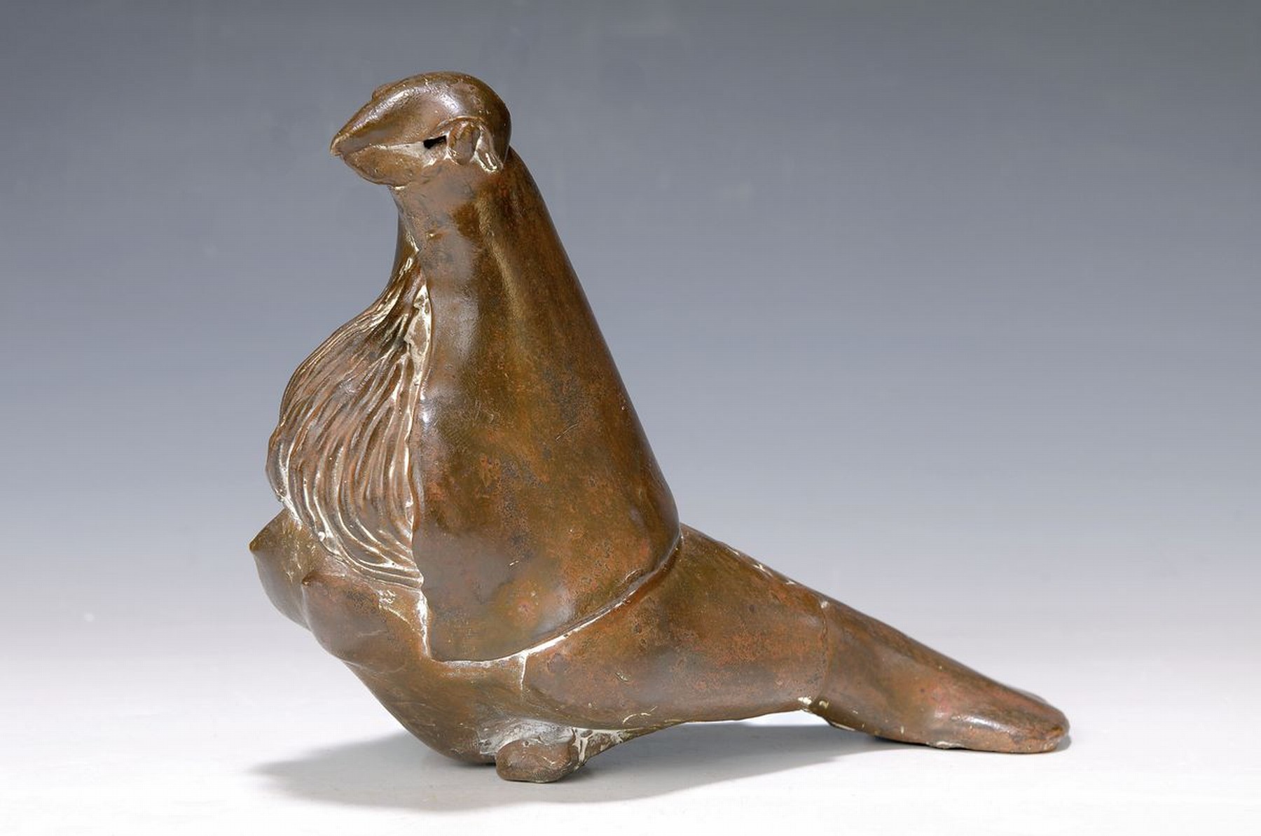 Gernot Rumpf, geb. 1941 Kaiserslautern, Taube, Bronzeskulptur, monogr., H. ca. 17cm