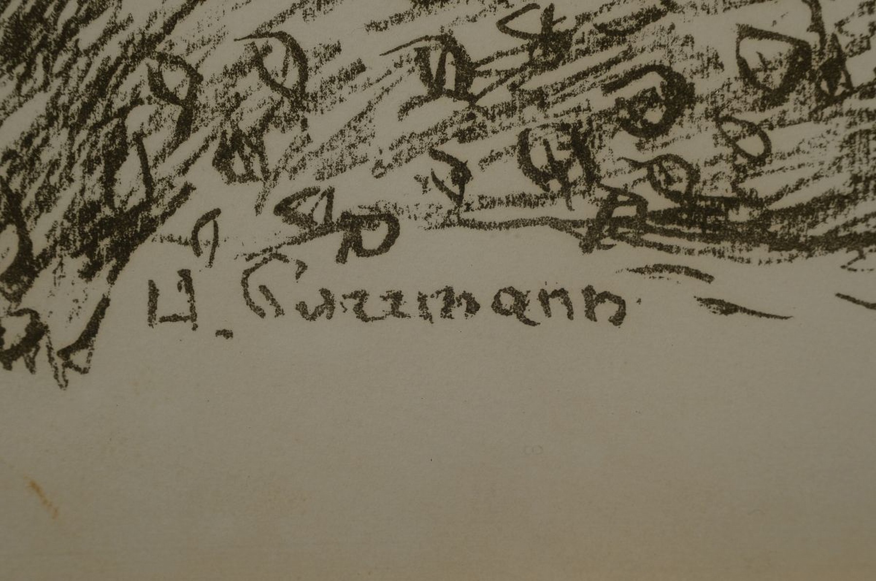 Detail a: Hans Purrmann, 1880 Speyer-1966 Basel, Lithographie, ca. 46x57cm, u.Gl., R. ca. 56x70cm, leicht gebräunt