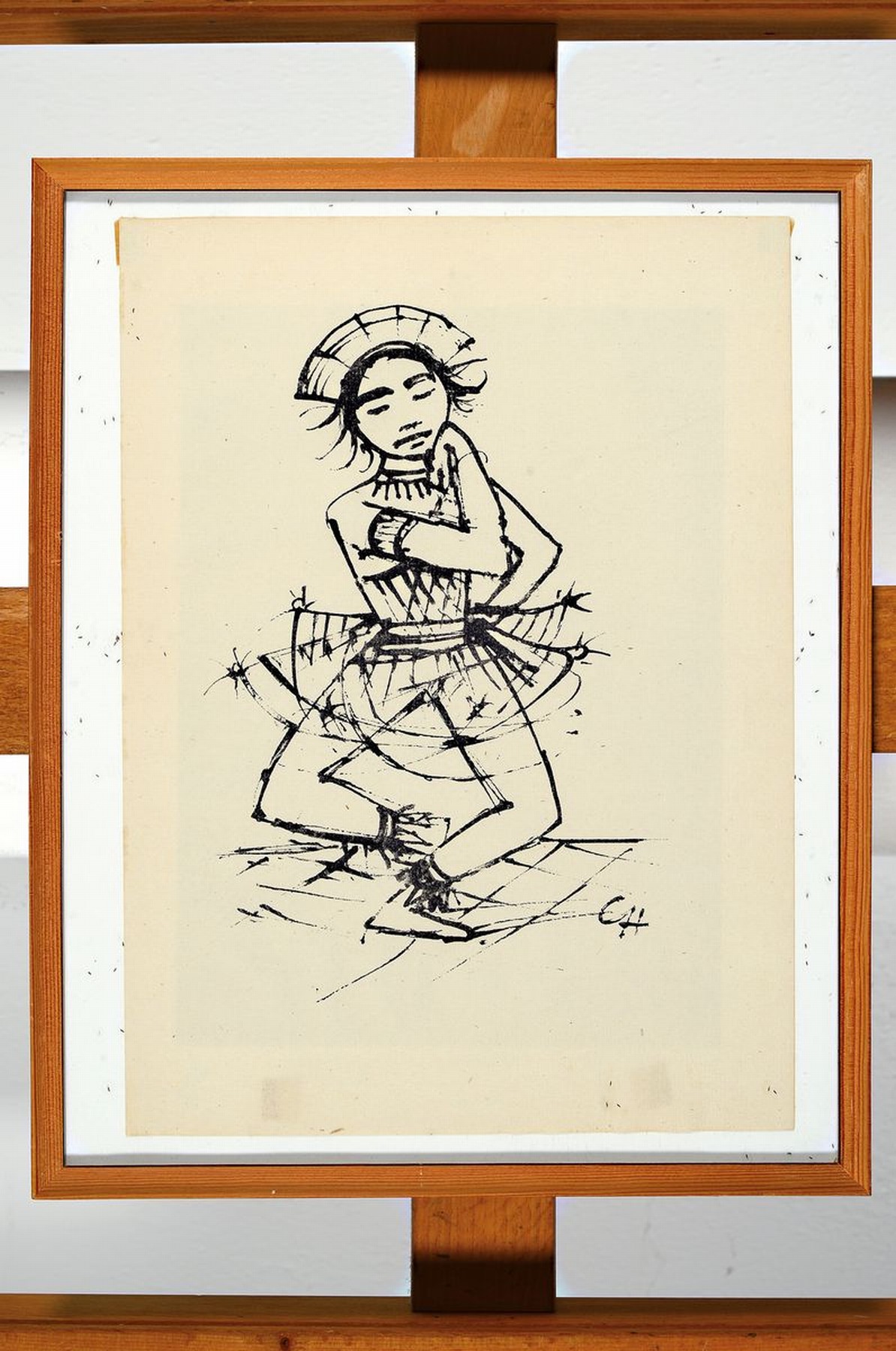 Detail k: Karl Hofer,1878-1955, Javanische Tänzerin, Lithographie von 1921, ca. 28x20cm, u.Gl., R. ca. 31x25cm
