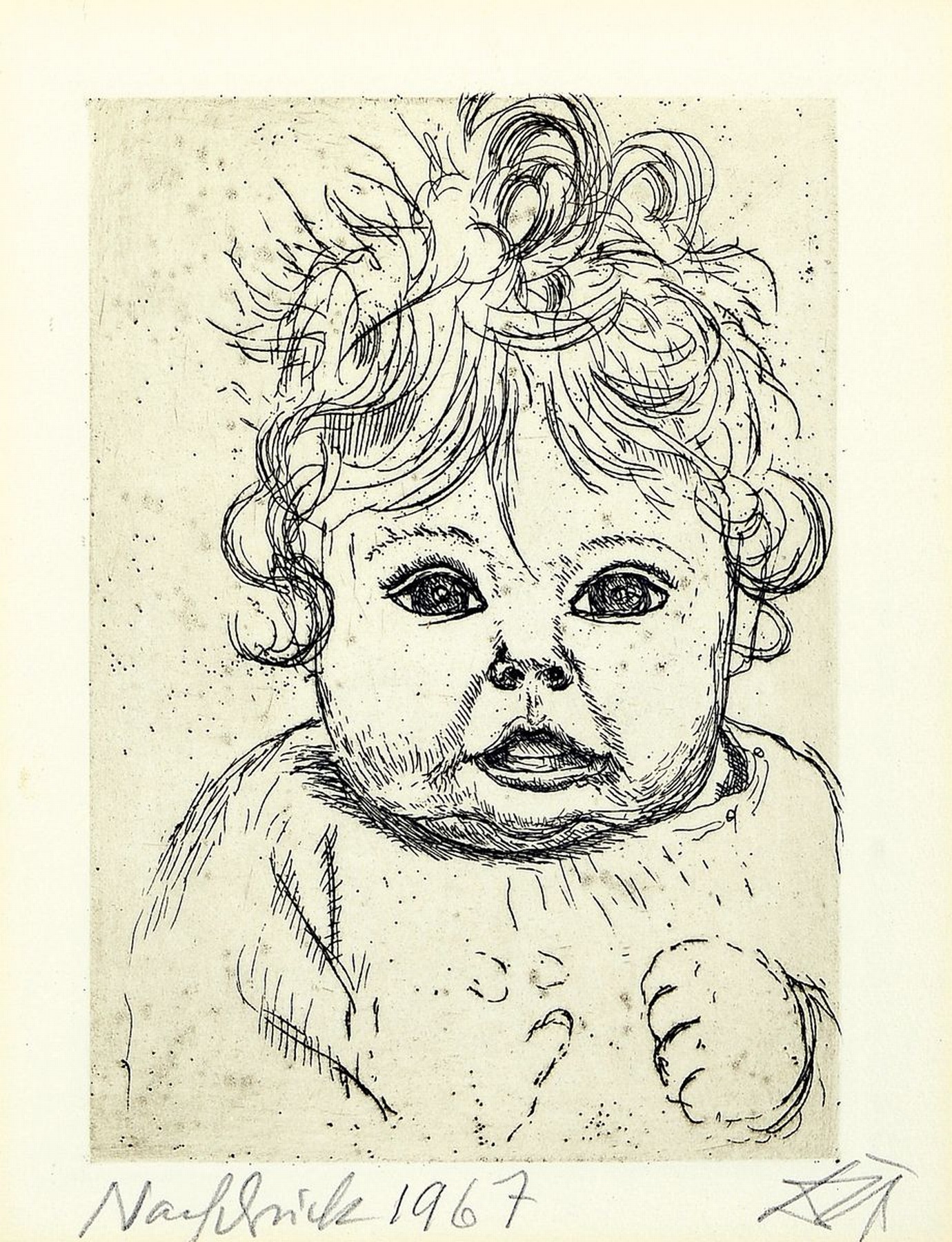 Otto Dix, 1891 Untermhaus-1969 Singen, Nelly II, Radierung, handsigniert und bez.: Nachdruck 1967, ca. 19x14cm, PP, u.Gl., R. ca. 45x35cm