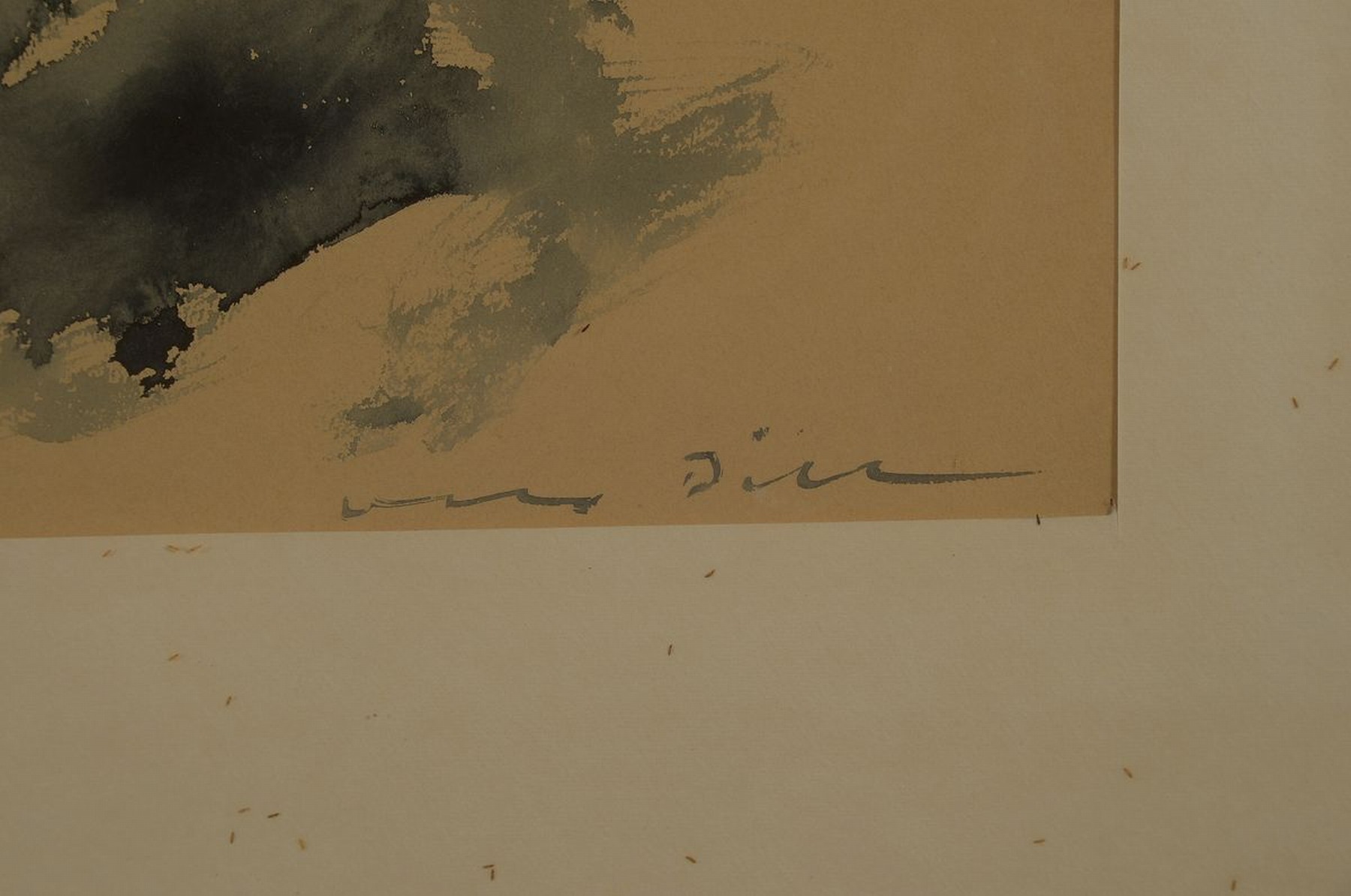 Detail a: Otto Dill, 1884 Neustadt-1957 Bad Dürkheim, Bauer mit drei Pferden, aquarellierte Tuschfederzeichnung auf Papier, rechts unten signiert, ca. ...