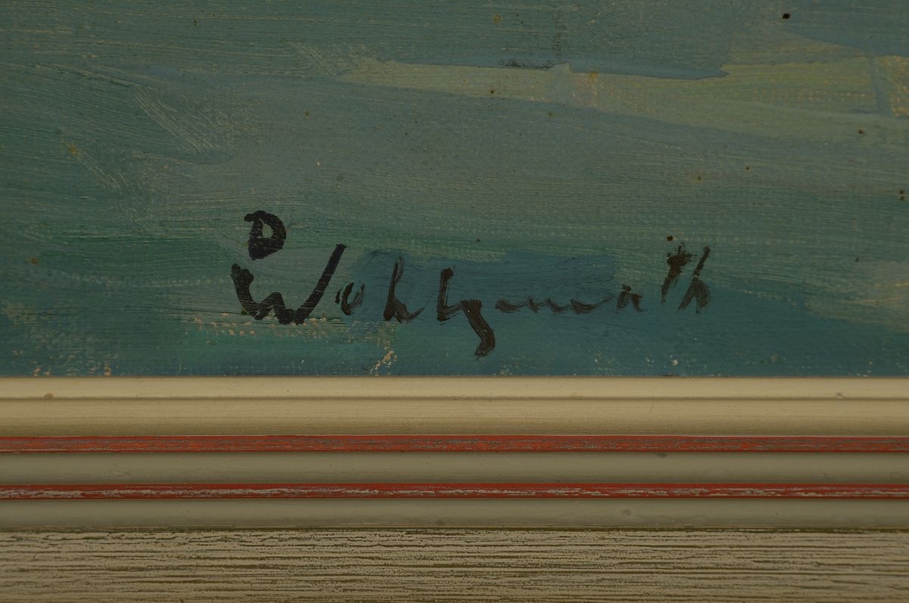 Detail a: Daniel Wohlgemuth, 1876 Albisheim-1967 Gundersheim, Rehe am Waldrand, Öl/Lwd, links unten signiert, rückseitig betitelt Morgenfrühe, ca. 50x80cm, ...