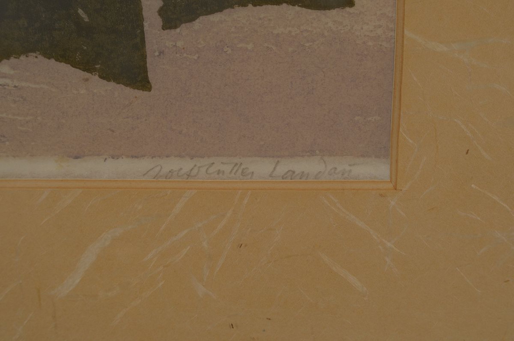 Detail a: Rolf Müller-Landau, 1903-1956, Monotypie, rechts unten handsign., ca. 47x26cm, u.Gl., R. ca. 65x43cm