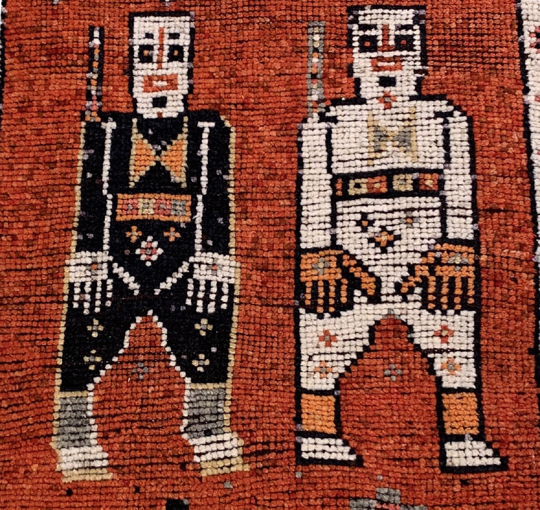 Detail b: Gabbeh alt, Persien, um 1920/1930, Wolle geknüpft auf Wolle, ca. 375 x 97 cm, EHZ: 2(guter Zustand)