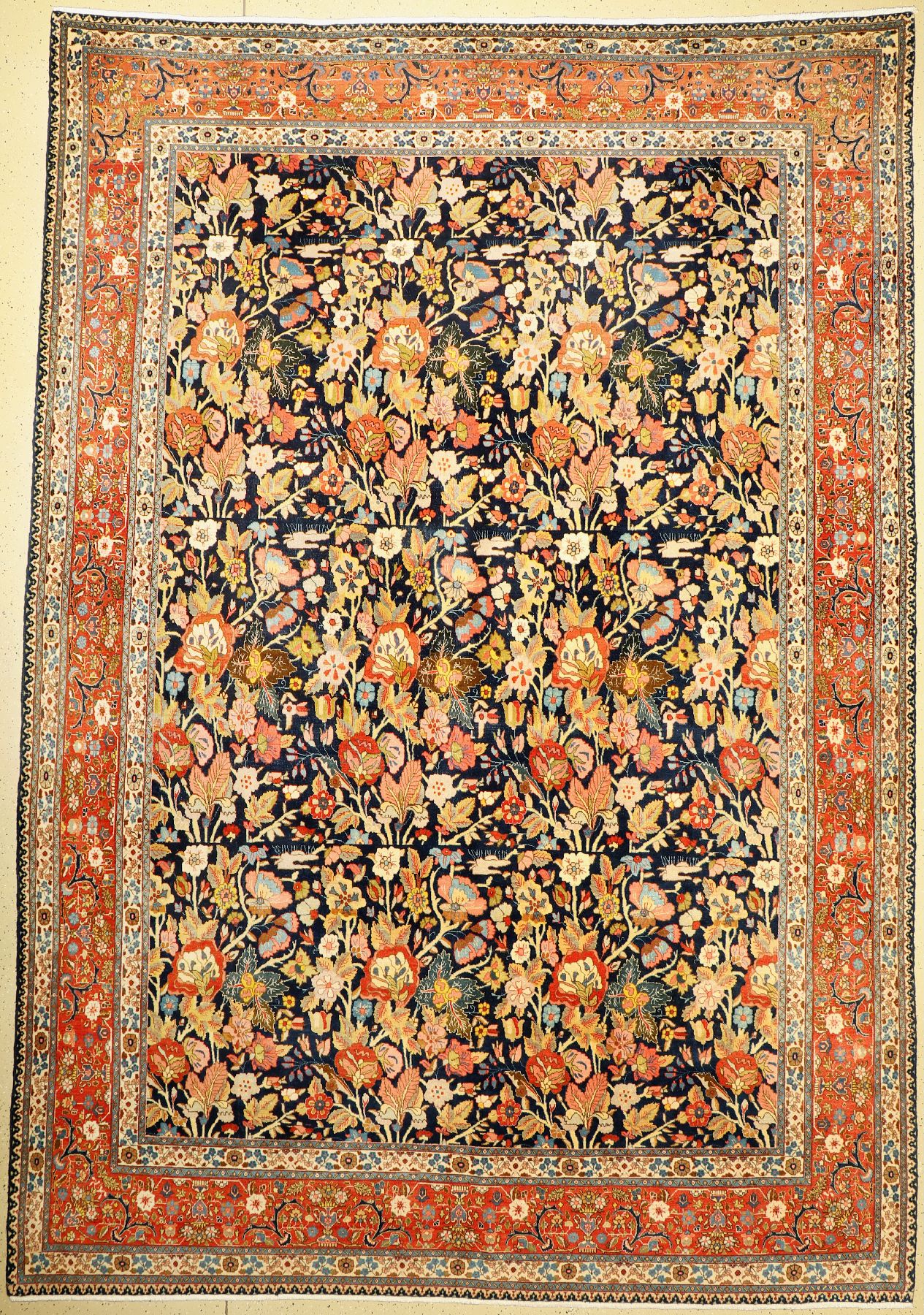 Feiner Täbriz, Persien, um 1920/1930, Korkwolle geknüpft auf Baumwolle,durchgemusterte hochwertige Arbeit aus Nordwestpersien, ca, 420 x 285 cm, ...