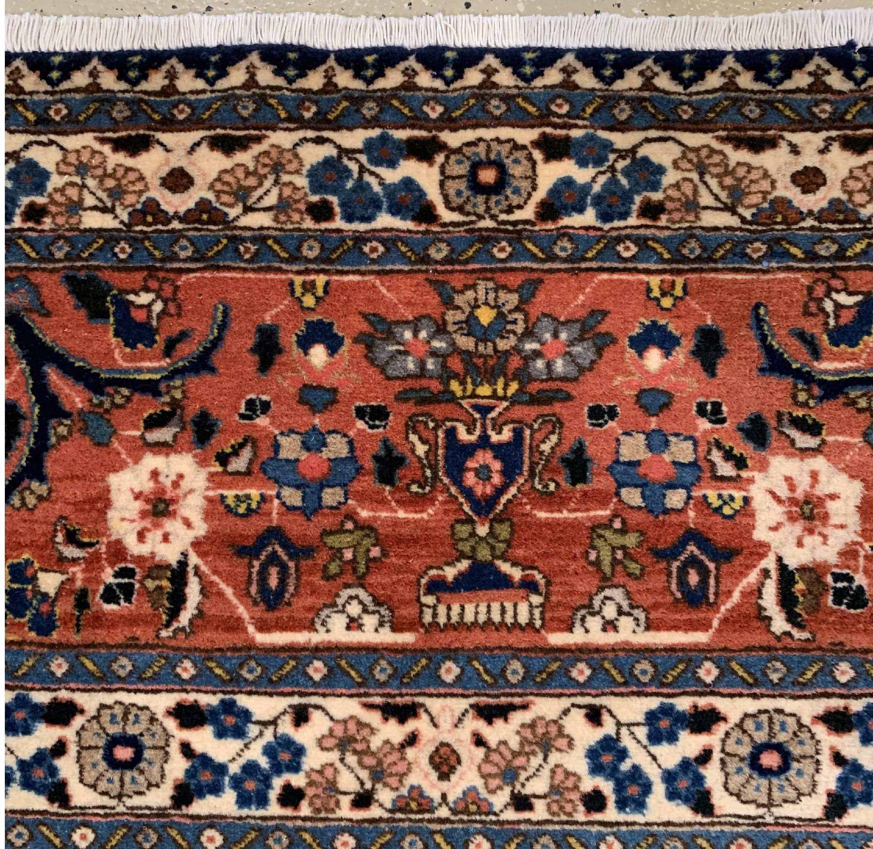 Detail e: Feiner Täbriz, Persien, um 1920/1930, Korkwolle geknüpft auf Baumwolle,durchgemusterte hochwertige Arbeit aus Nordwestpersien, ca, 420 x 285 cm, ...