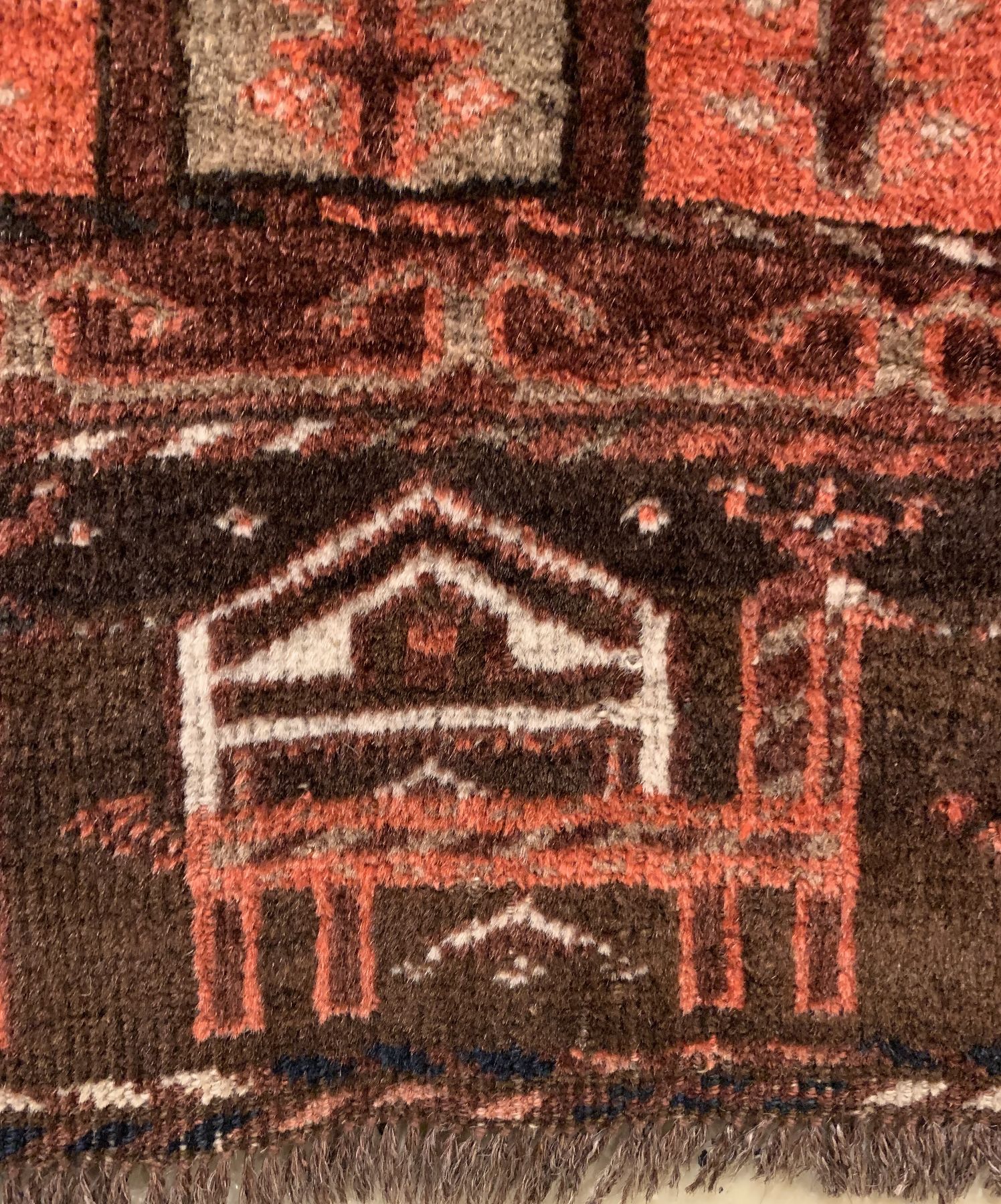 Detail e: Antiker Arabachi Engsi, Turkmenistan, 19 Jhd., Wolle geknüpft auf Wolle, ca. 158 x 136 cm, EHZ: 3