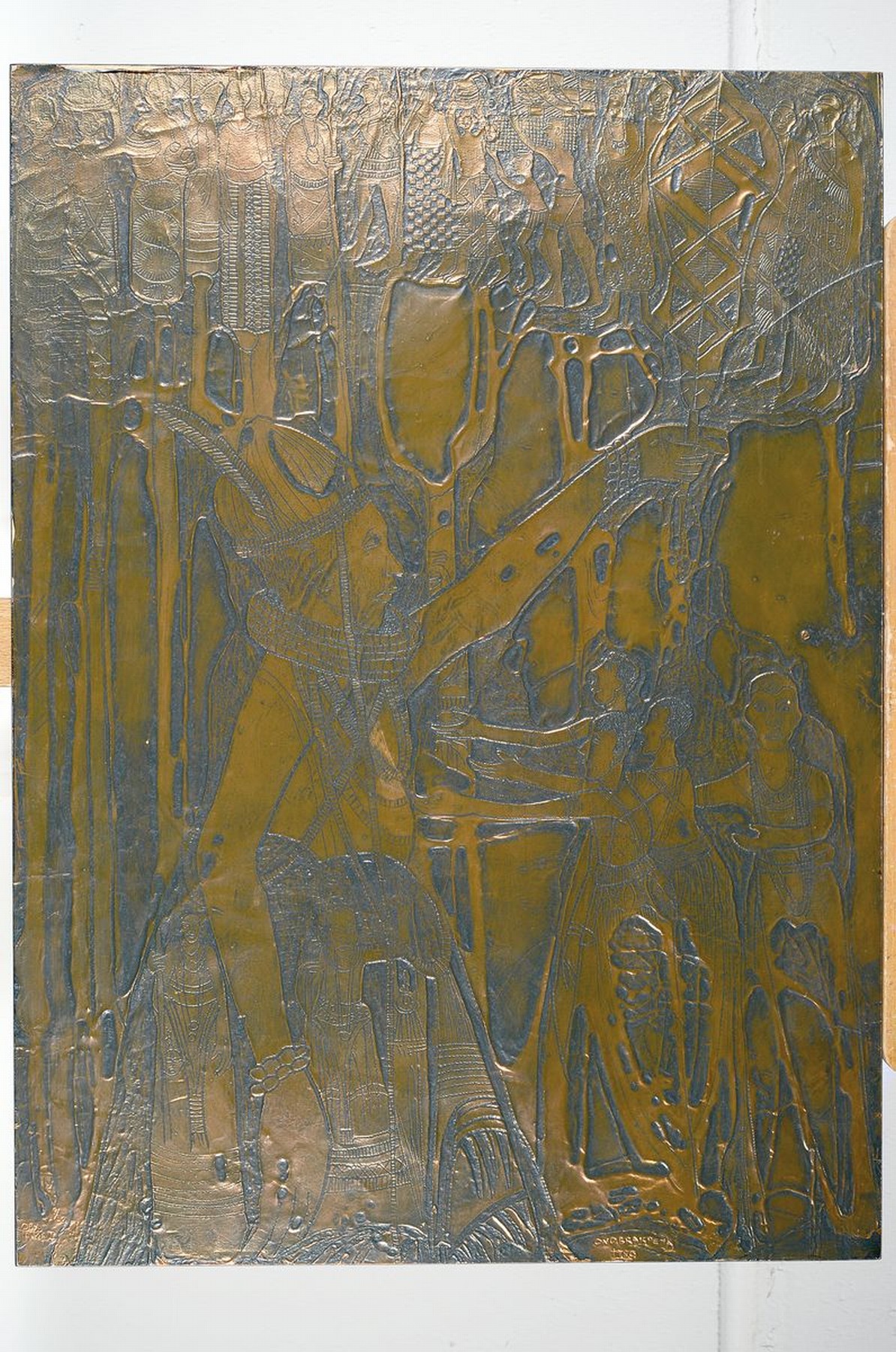 Detail k: Bruce Onobrakpeya,, geb. 1932, zeitgenössischer nigerianischer Künstler, europäisch-britisch geprägtes Studium am Nigerian College of Arts; ...