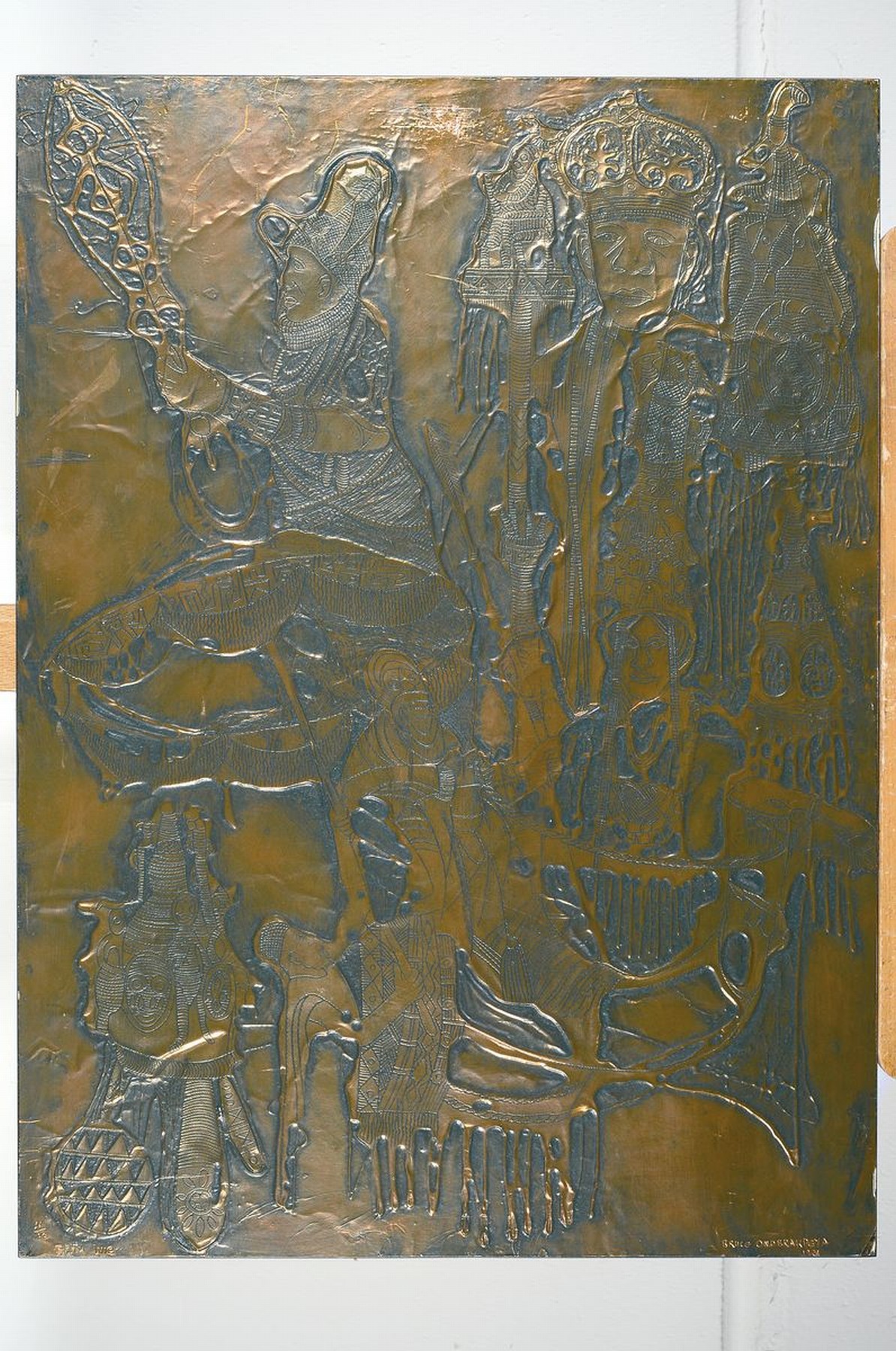 Detail k: Bruce Onobrakpeya,, geb. 1932, zeitgenössischer nigerianischer Künstler, europäisch-britisch geprägtes Studium am Nigerian College of Arts, ...