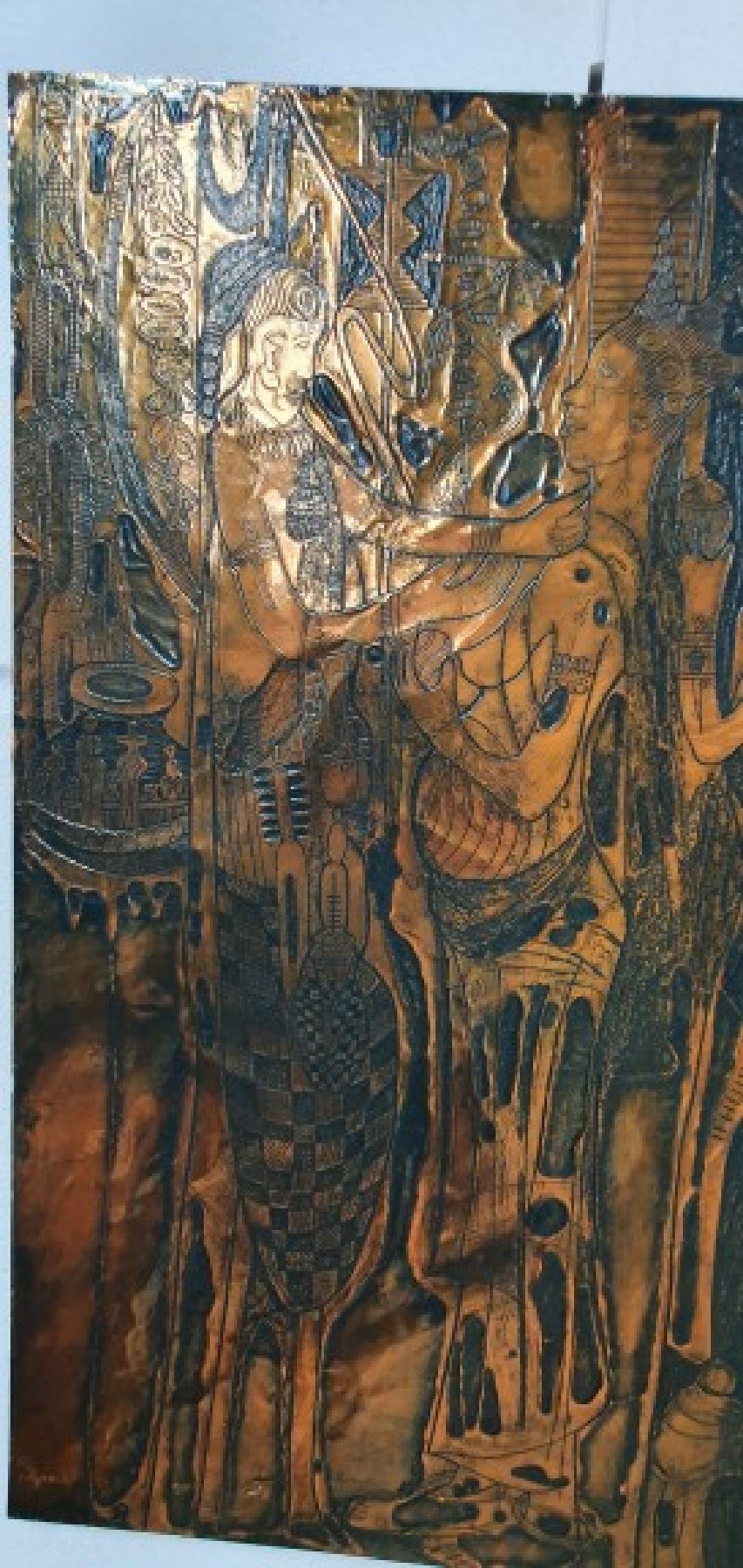 Detail g: Bruce Onobrakpeya, geb. 1932, zeitgenössischer nigerianischer Künstler, europäisch-britisch geprägtes Studium am Nigerian College of Arts, ...