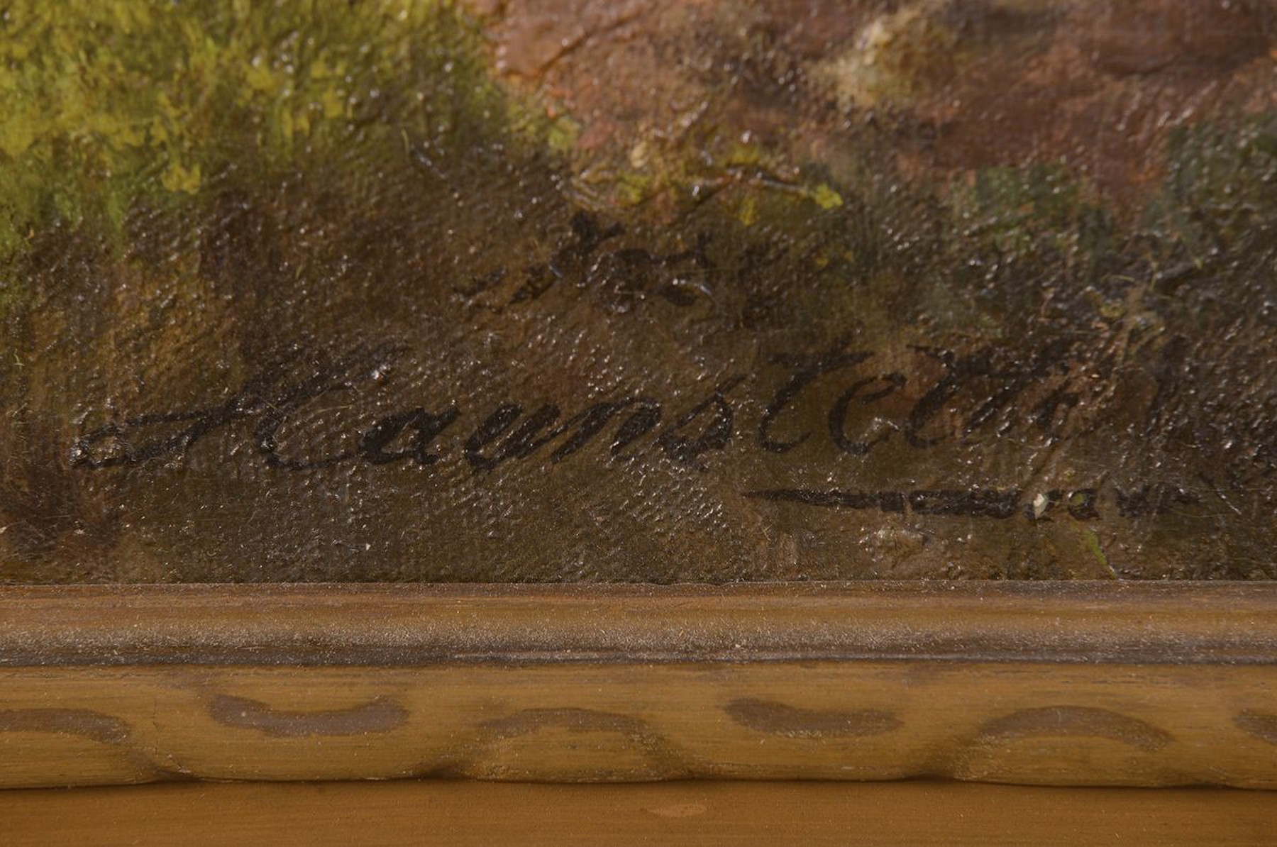 Detail a: Joseph Haunstetter, 1858 München - 1944, Rimbachtal, monumentales Alpenpanorama, lichtdurchflutete Hochgebirgsansicht, gekonnte Licht- und ...