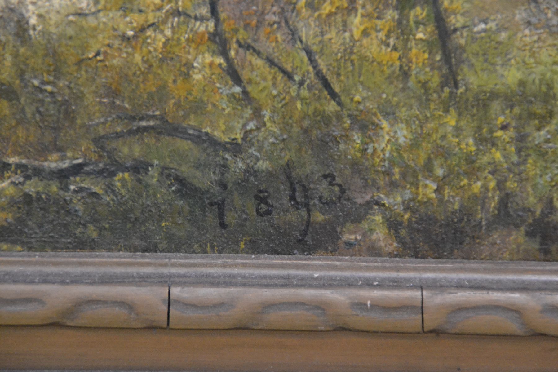 Detail c: Joseph Haunstetter, 1858 München - 1944, Rimbachtal, monumentales Alpenpanorama, lichtdurchflutete Hochgebirgsansicht, gekonnte Licht- und ...
