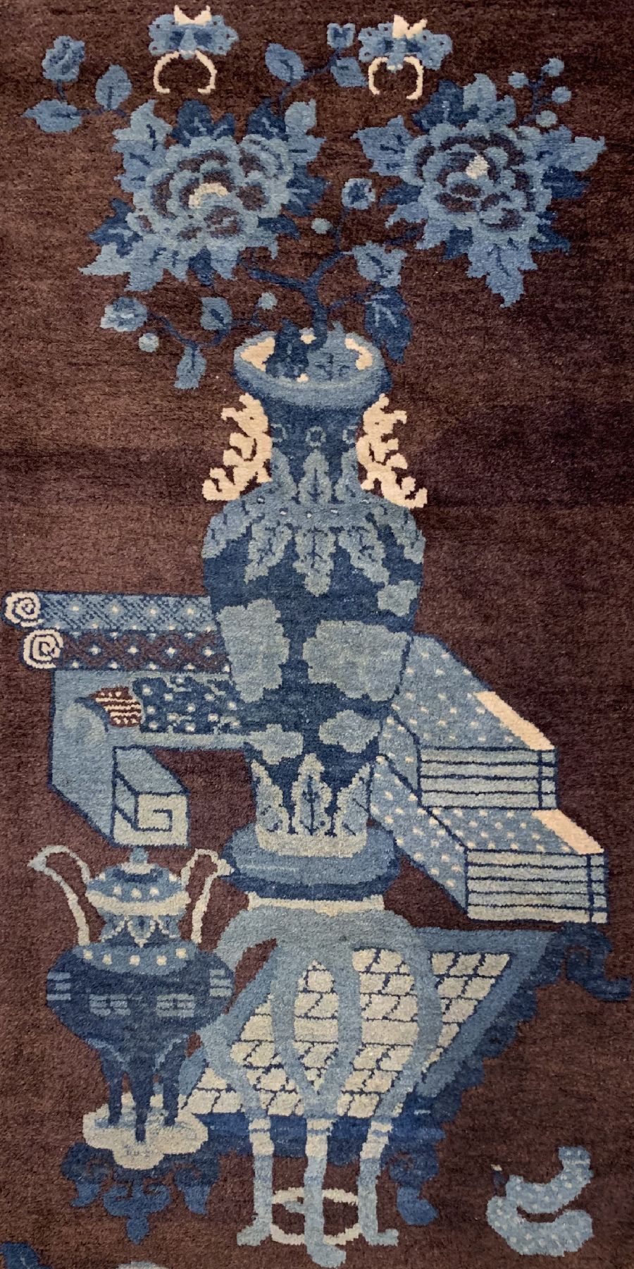 Detail a: Pao Tow antik, China, um 1910, Wolle geknüpft auf Baumwolle, ca. 144 x 78 cm, EHZ: 2(guter Zustand).