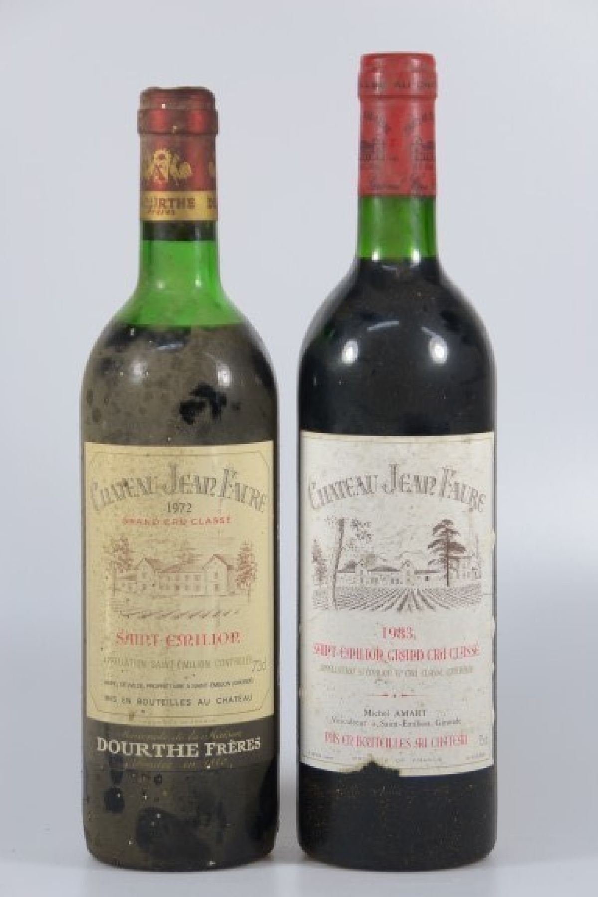10 Fl. (8x 1983) Chateau Jean Faure, Saint Emilion Grand Cru Classe, Michel Amart, 75 cl,(2x 1972), upper shoulder - top shoulder, nicht verkostet, ...