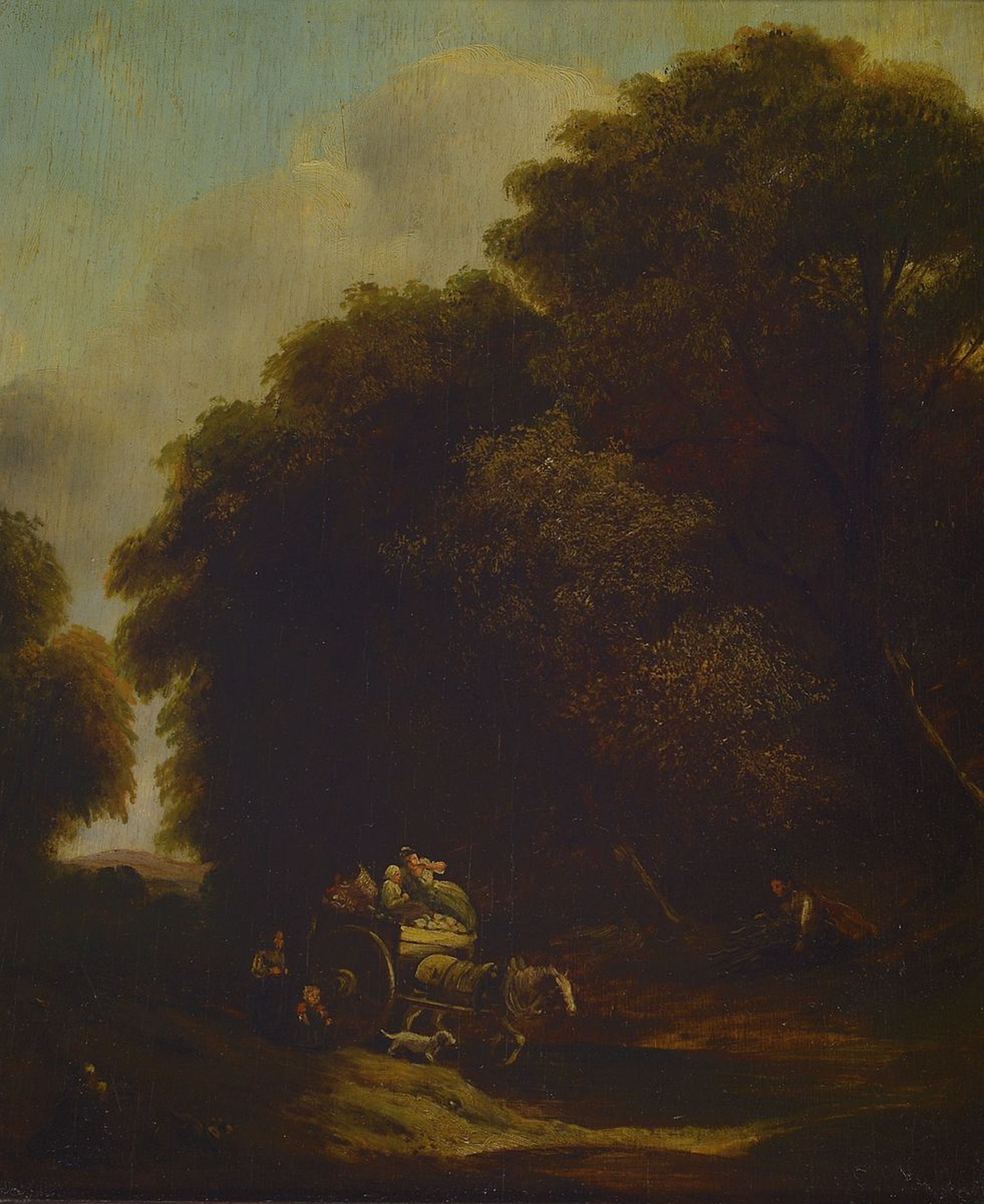 Unbekannter Kopist des frühen 19.Jh., nach Thomas Gainsborough's (1727-1788) "The Market Cart" von 1786, getreue Übernahme des ...