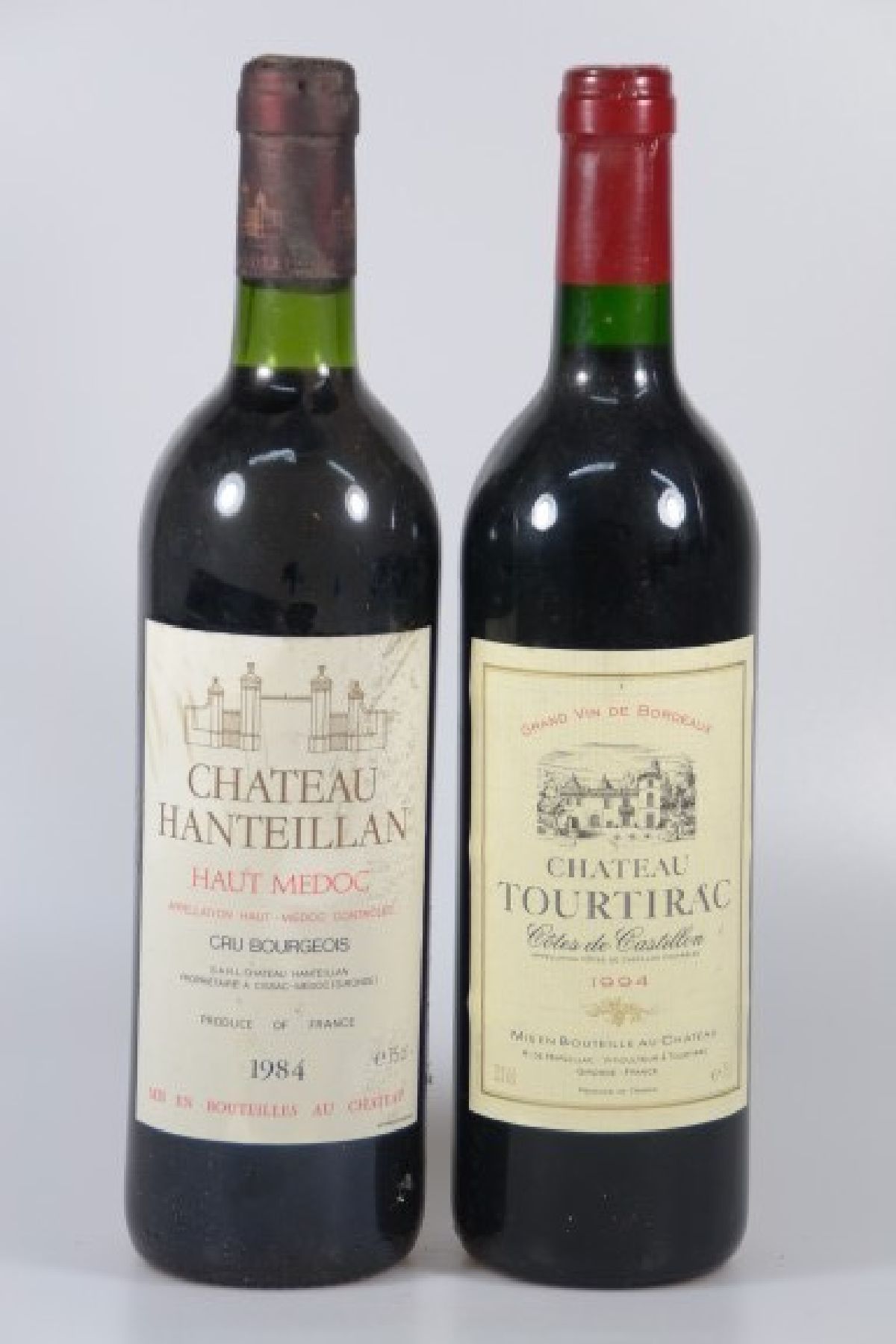 5 Fl. 1994 Ch. Tourtirac und 6 Fl. 1984 Ch. Hanteillan, Tourtirac, Cotes de Castillon, 75 cl, ts und Hanteillan, Haut Medoc, Cru Bourgeois, 75 cl, ...