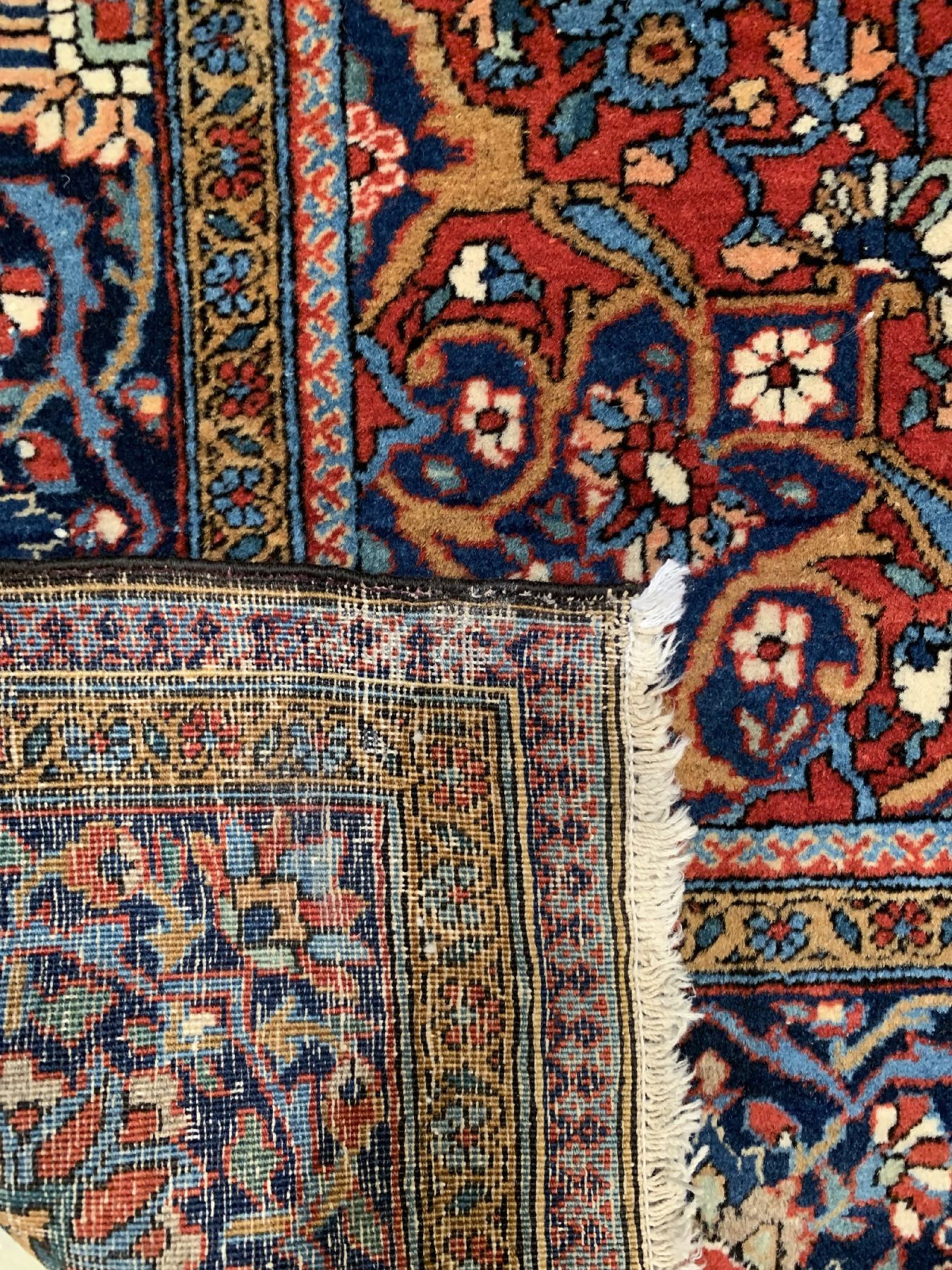 Detail f: Feiner Keschan Ateschoghlou, Zentralpersien, um 1900, Korkwolle geknüpft auf Baumwolle, Ateschoghlou Teppiche zeichnen sich durch hervorragende ...