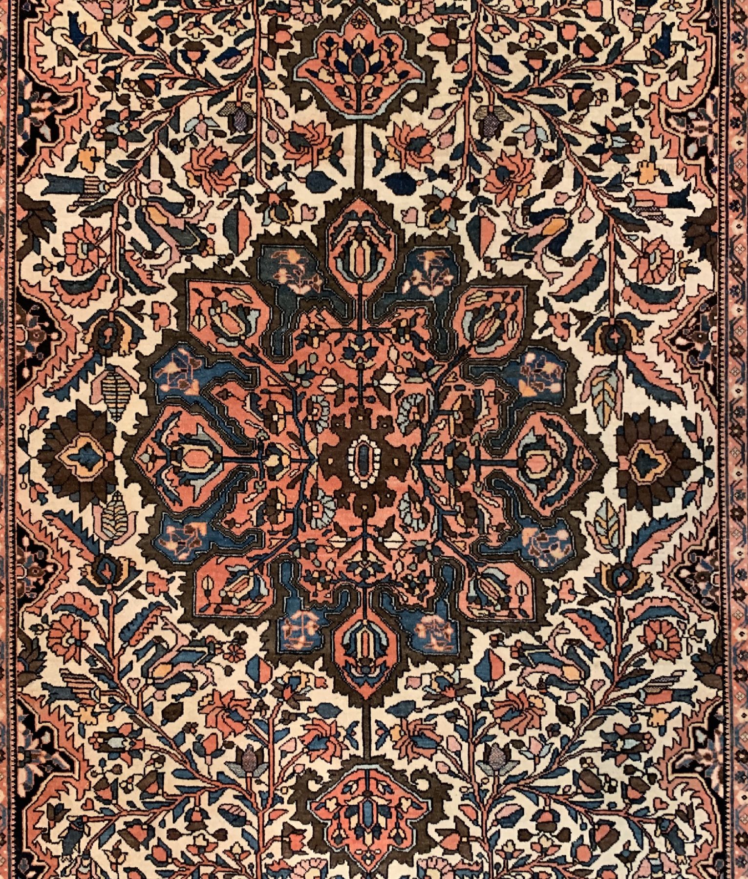 Detail a: Sarogh Farahan alt, Persien, um 1920/1930, Wolle geknüpft auf Baumwolle, ca. 200 x 126 cm, EHZ: 2(guter Zustand).