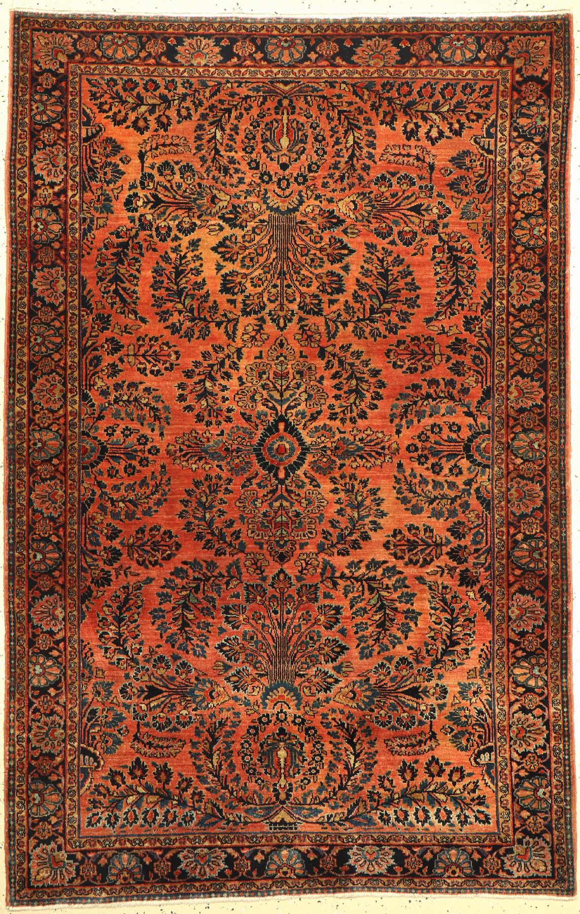 US Re-Import Sarogh, Persien, um 1920/1930,Wolle geknüpft auf Baumwolle, ca. 190 x 125 cm, EHZ: 2(guter Zustand).