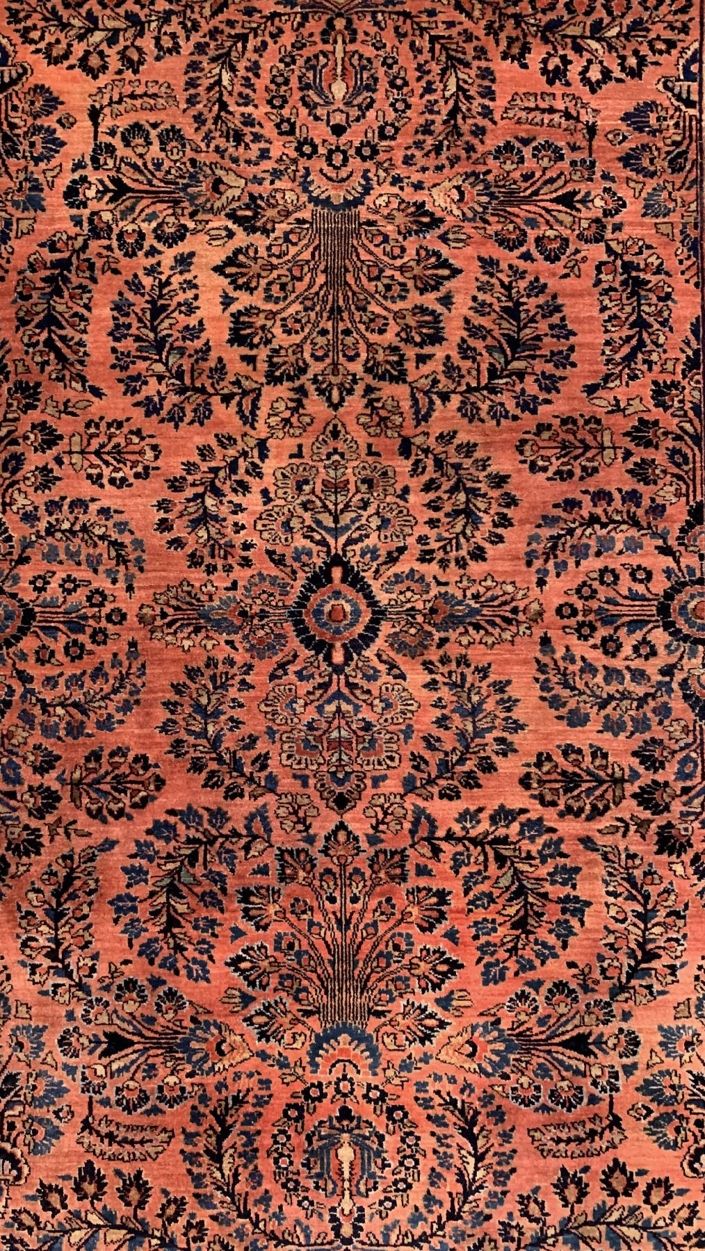 Detail a: US Re-Import Sarogh, Persien, um 1920/1930,Wolle geknüpft auf Baumwolle, ca. 190 x 125 cm, EHZ: 2(guter Zustand).