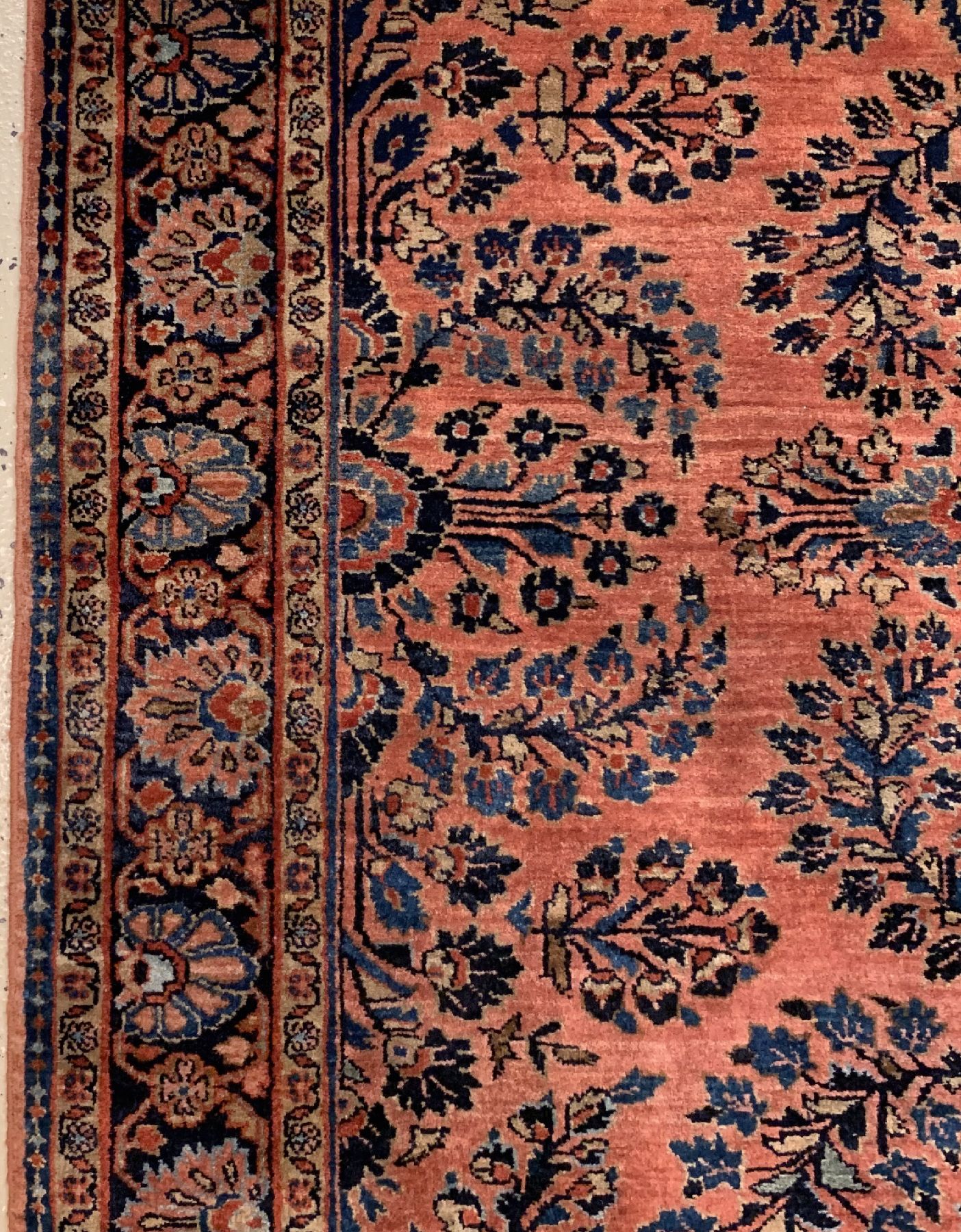 Detail c: US Re-Import Sarogh, Persien, um 1920/1930,Wolle geknüpft auf Baumwolle, ca. 190 x 125 cm, EHZ: 2(guter Zustand).