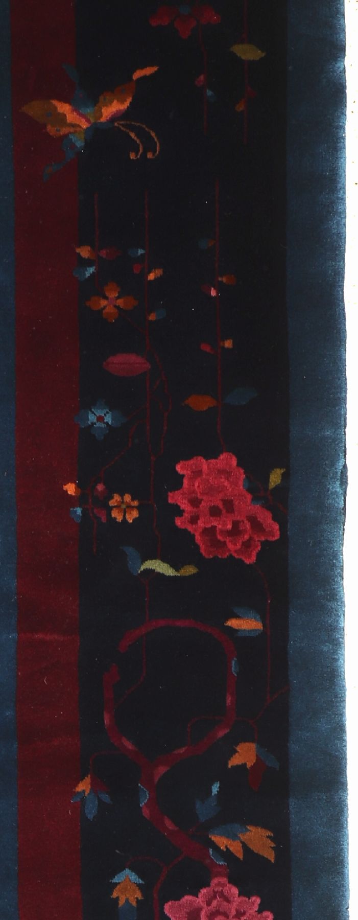 Detail f: Feiner antiker Peking, China, um 1900, Manchesterwolle geknüpft auf Baumwolle, hochwertige glanzreiche Wollqualität mit chinesischen Hängelampen, ...