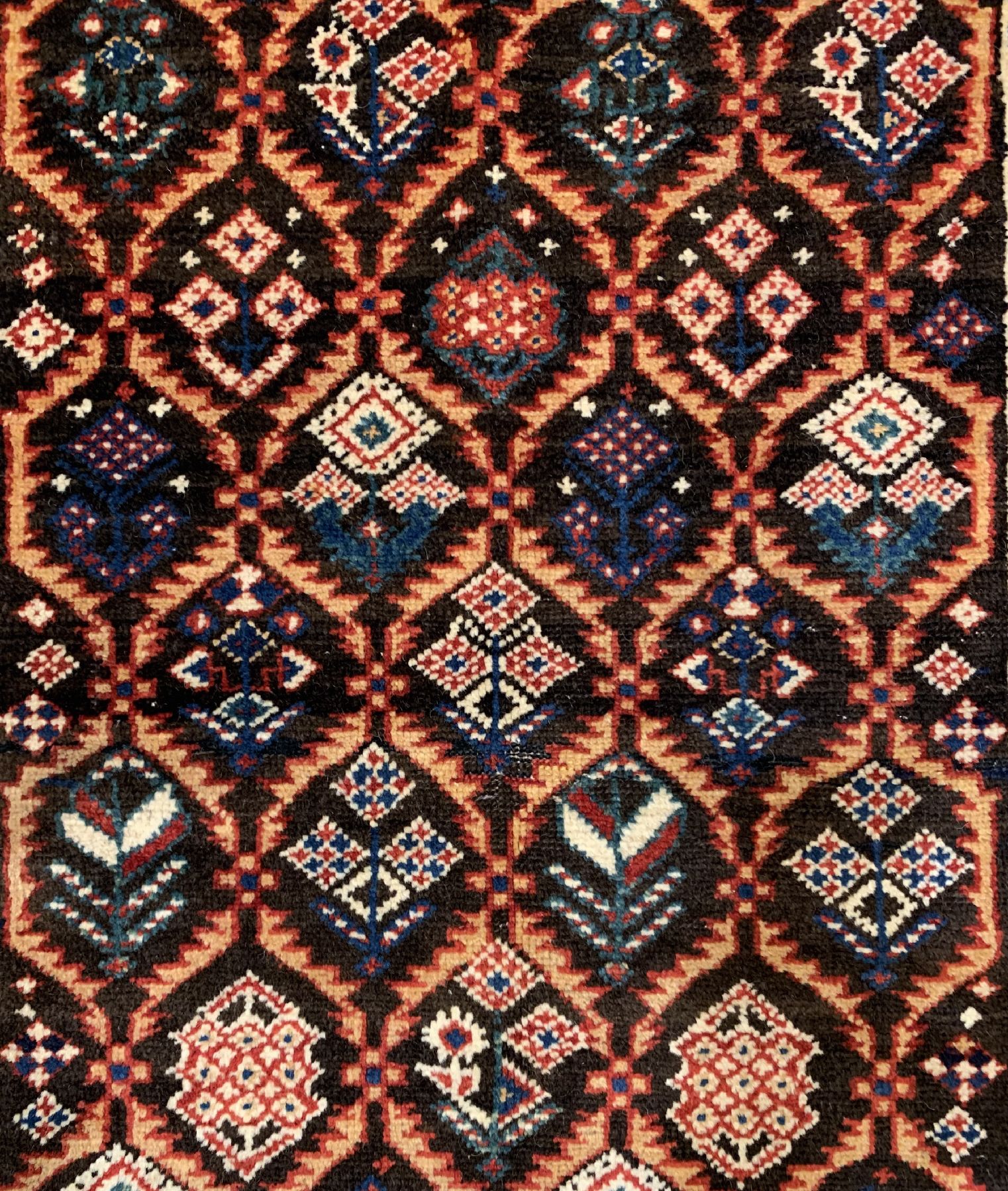 Detail c: Antike Schirwan Galerie, Ostkaukasus, 19. Jhd, Wolle geknüpft auf Wolle, ca. 307 x 138 cm, EHZ: 2(guter Zustand).