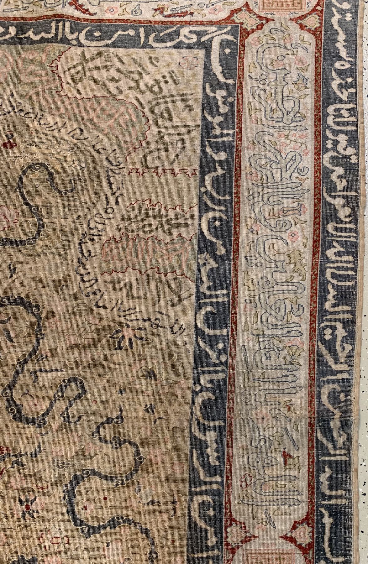 Detail c: Antiker Kayseri, Persien, um 1910/1920, merzerisierte Baumwolle, ca. 196 x 140 cm, EHZ: 3(gleichmäßig dünne Flor).