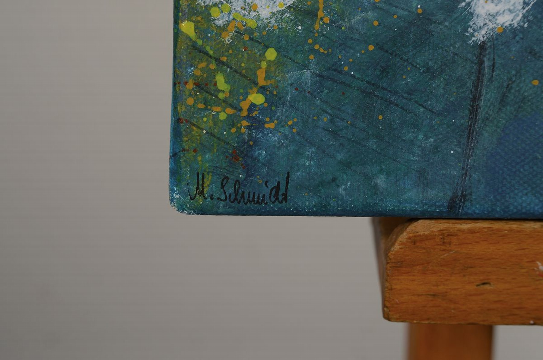 Detail a: Marion Schmidt, geb. 1963 Eschwege, Frühlingserwachen, Acryl/Lwd, rechts unten signiert, ca. 60x50cm