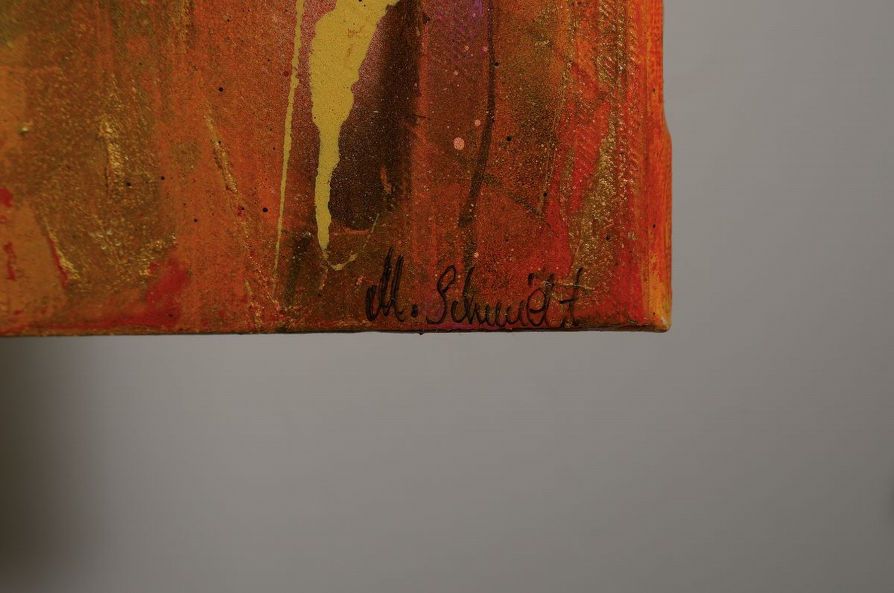 Detail c: Marion Schmidt, geb. 1963 Eschwege, Herbststimmung, Acryl/Lwd, rechts unten signiert, ca. 80x80cm