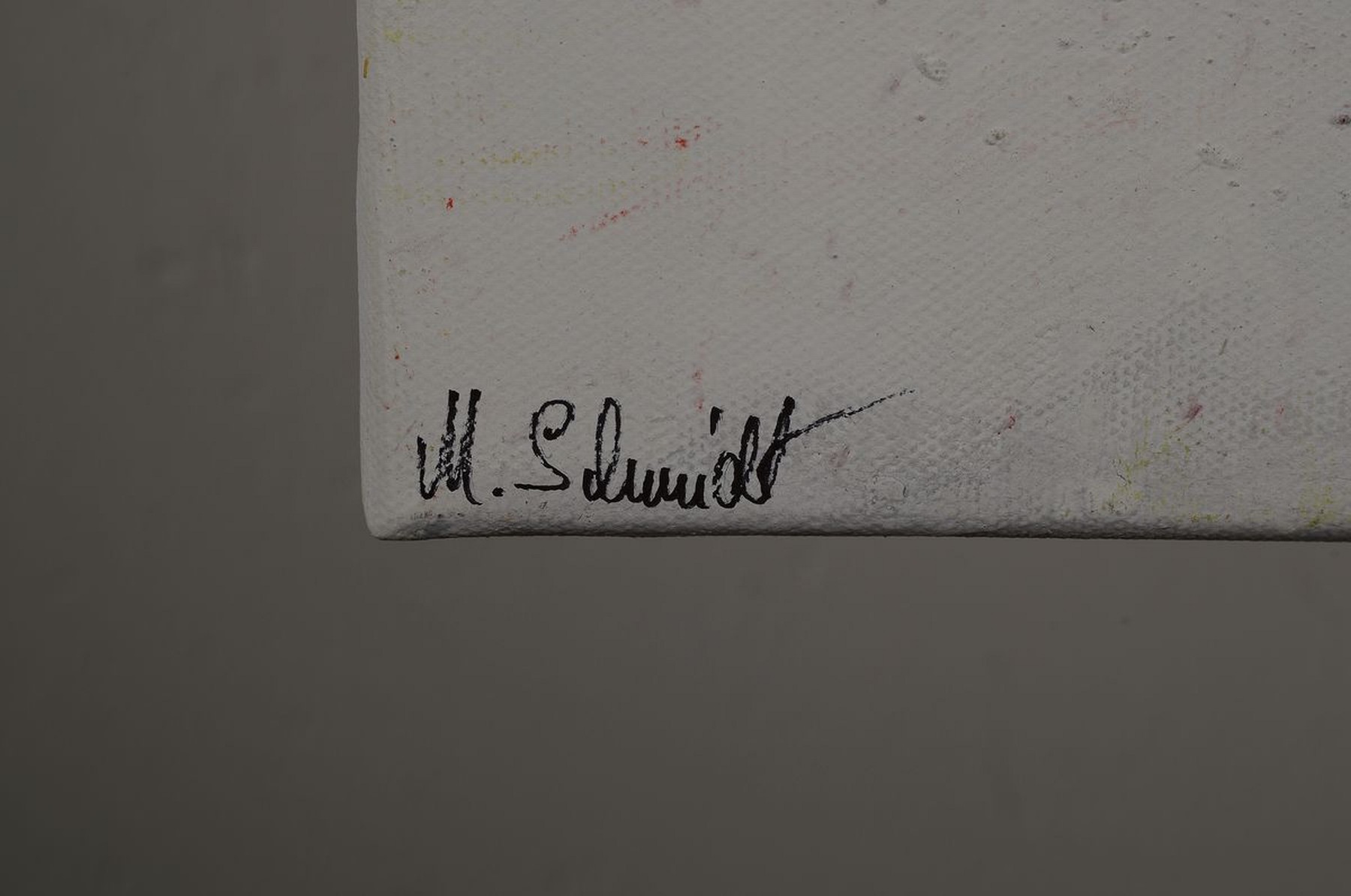 Detail a: Marion Schmidt, geb. 1963 Eschwege, Tanz auf dem Vulkan, Acryl/Lwd, links unten signiert, ca. 80x80cm