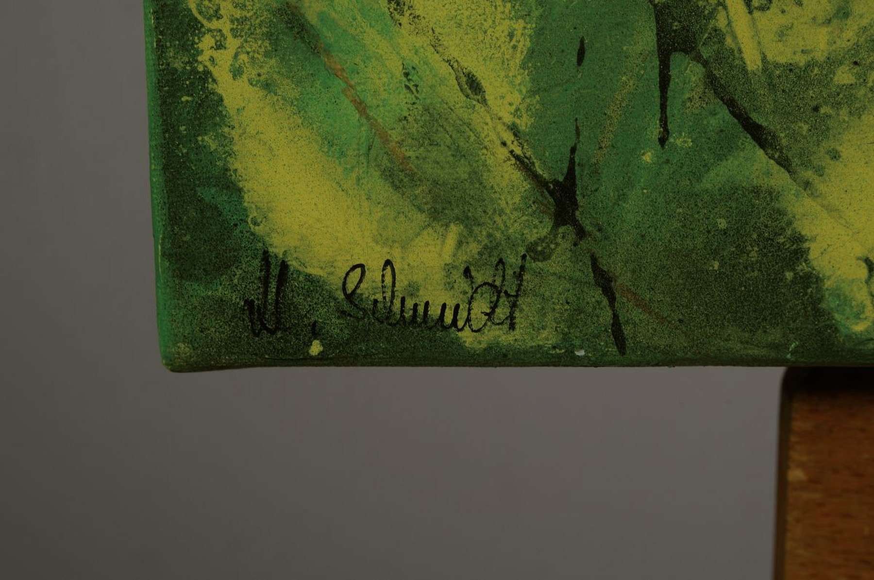 Detail a: Marion Schmidt, geb. 1963 Eschwege, Wiesenstück, Acryl/Lwd, links unten signiert, ca. 70x70cm