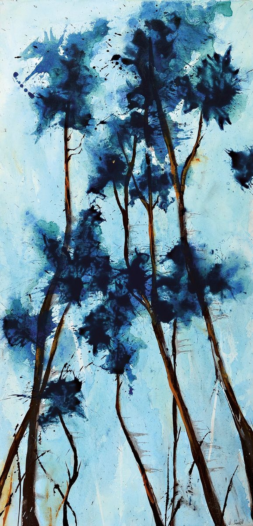 Marion Schmidt, geb. 1963 Eschwege, Himmelsstürmer, Acryl/Lwd, rechts unten signiert, ca. 100x50cm