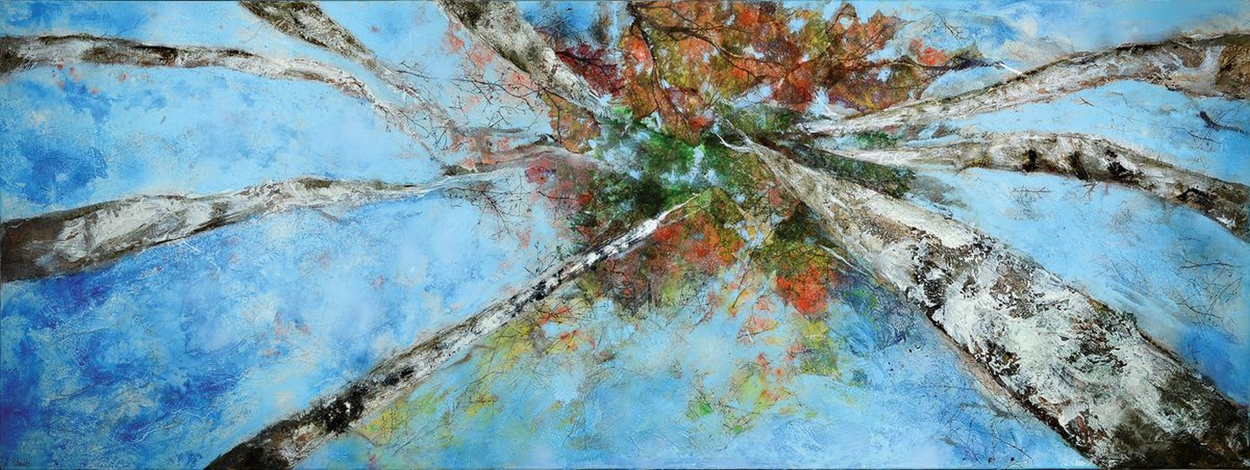 Marion Schmidt, geb. 1963 Eschwege, Perspektive, Acryl/Lwd, links unten signiert, ca. 60x160cm